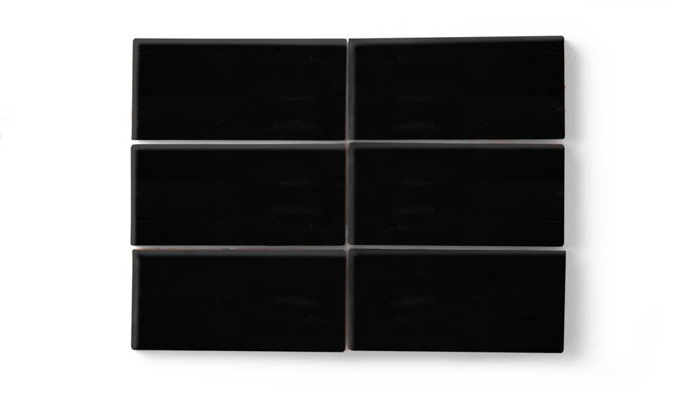 3x6 Original Ceramic Tile in Raven Gloss
