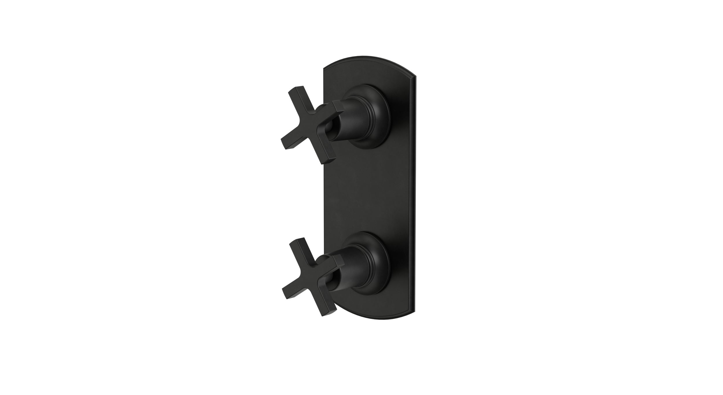 Emerson Two Handle Wall Mount Shower Trim with Classic Cross Handles in Oil Rubbed Bronze