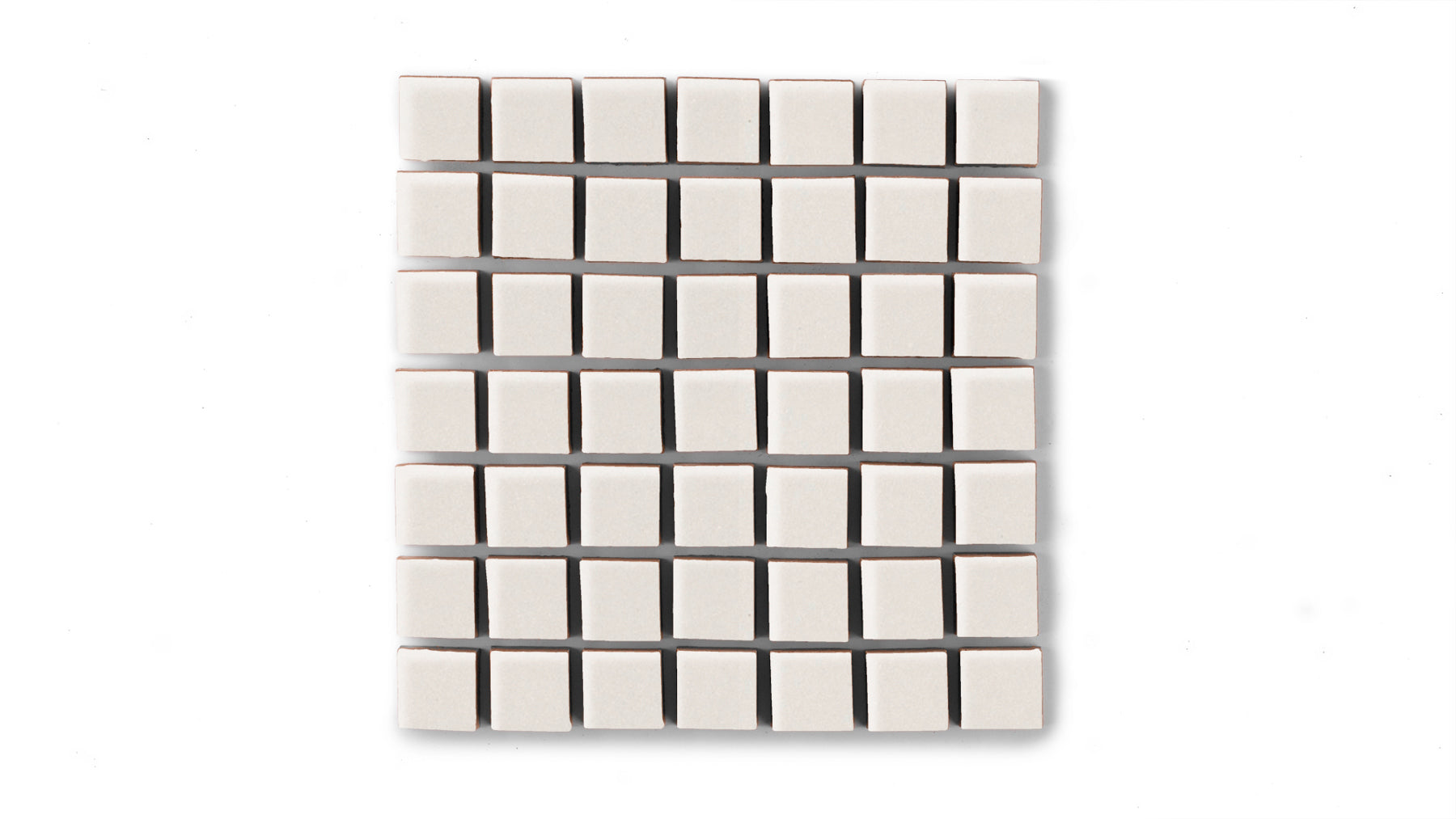 1x1 Straight Set Sheeted Original Ceramic Mosaic Tile in Feldspar Matte