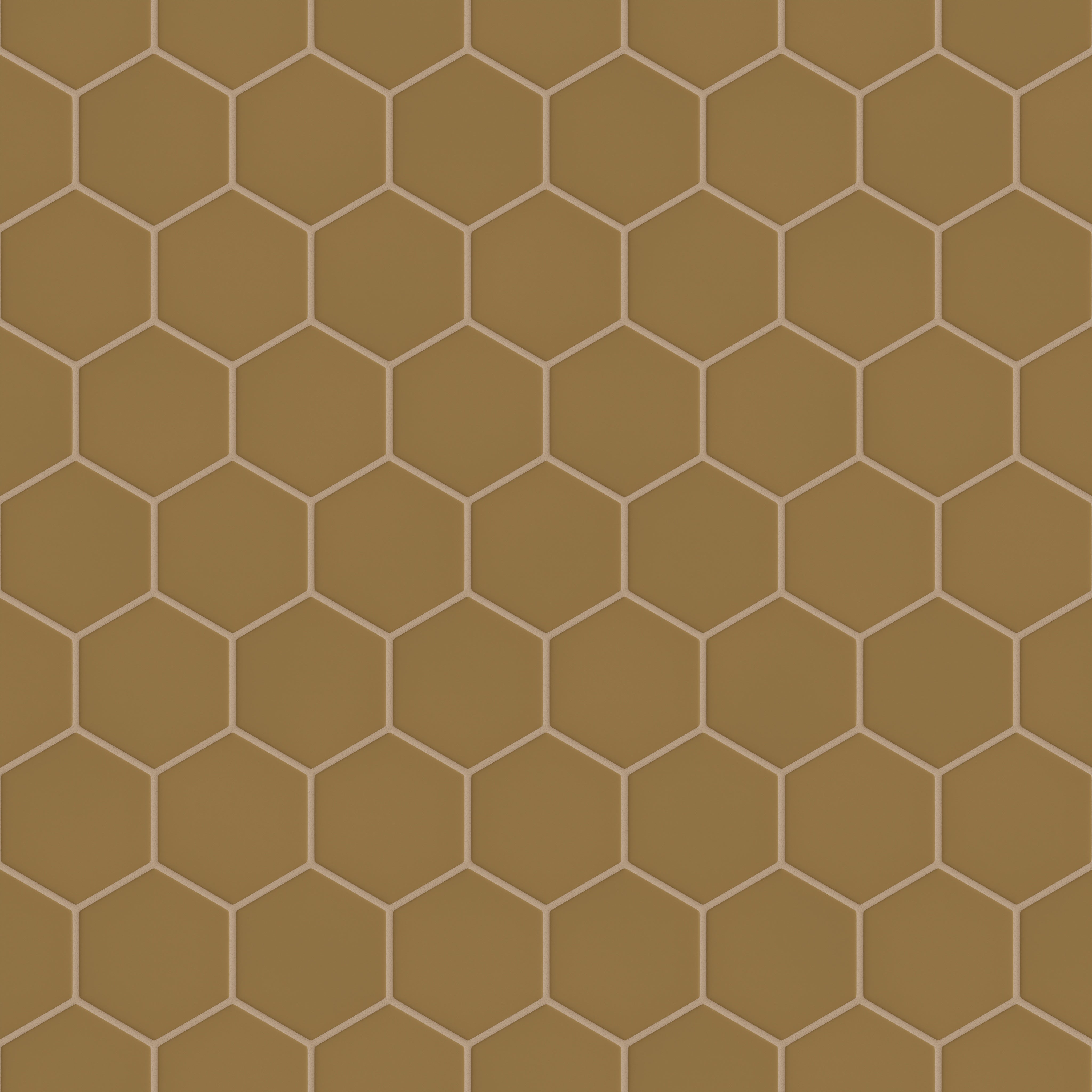 4" Hexagon Original Ceramic Tile in Chaparral Matte
