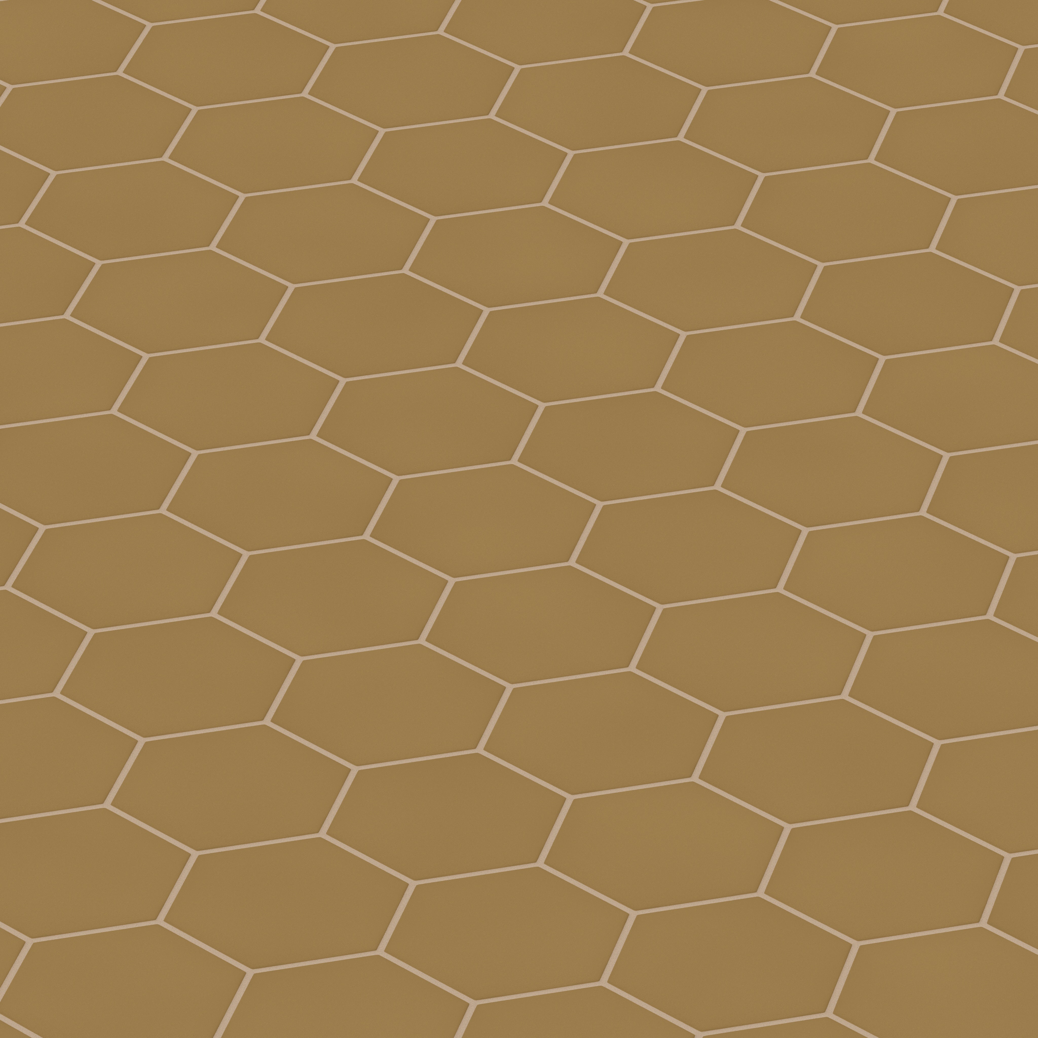 6" Hexagon Original Ceramic Tile in Chaparral Matte