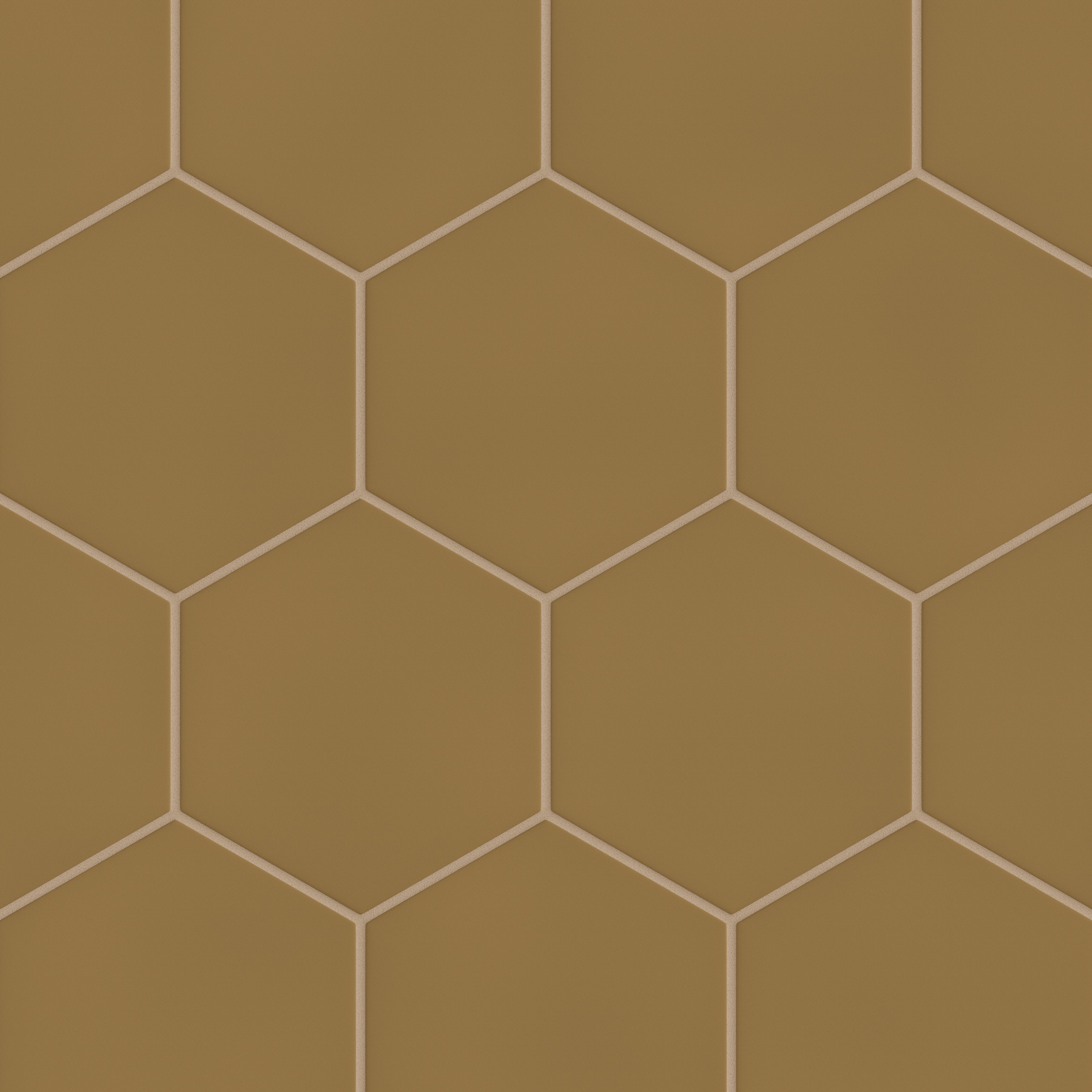 8" Hexagon Original Ceramic Tile in Chaparral Matte