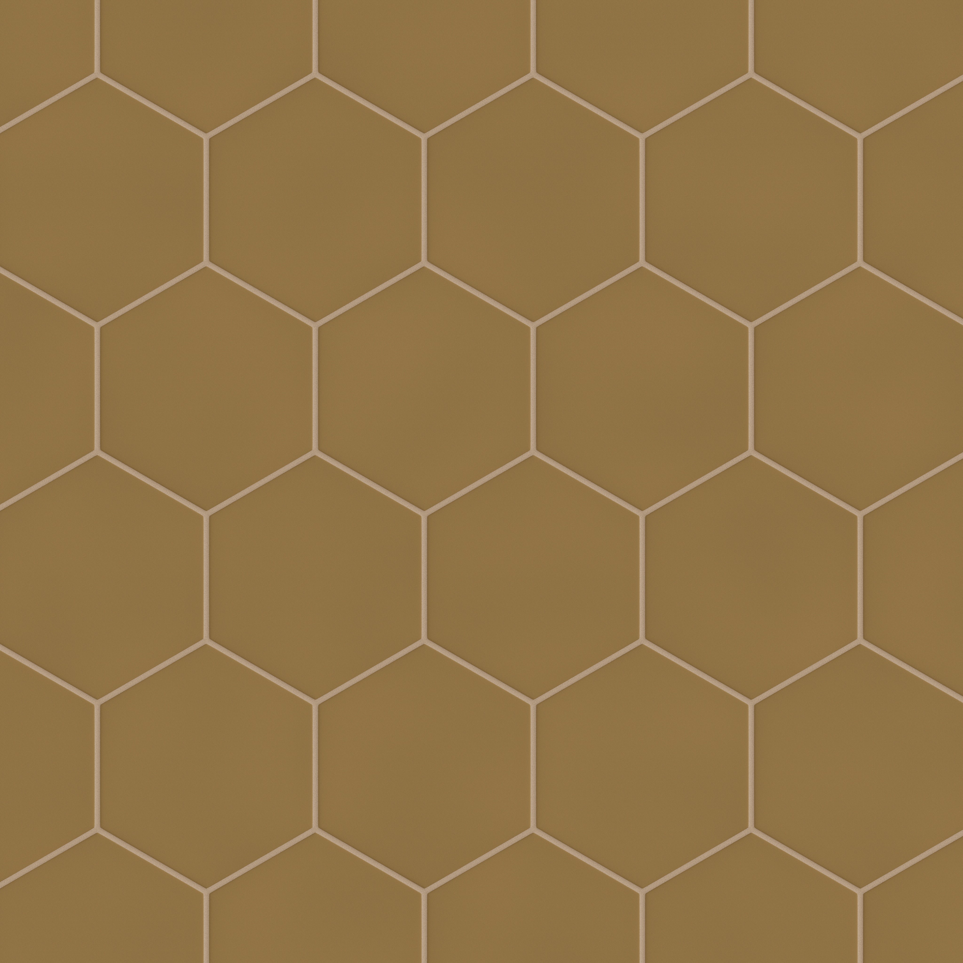 8" Hexagon Original Ceramic Tile in Chaparral Matte