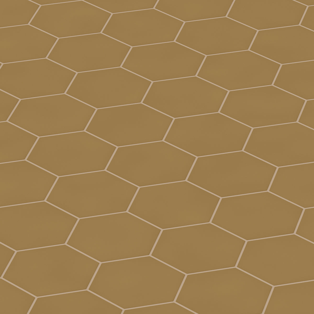 8" Hexagon Original Ceramic Tile in Chaparral Matte