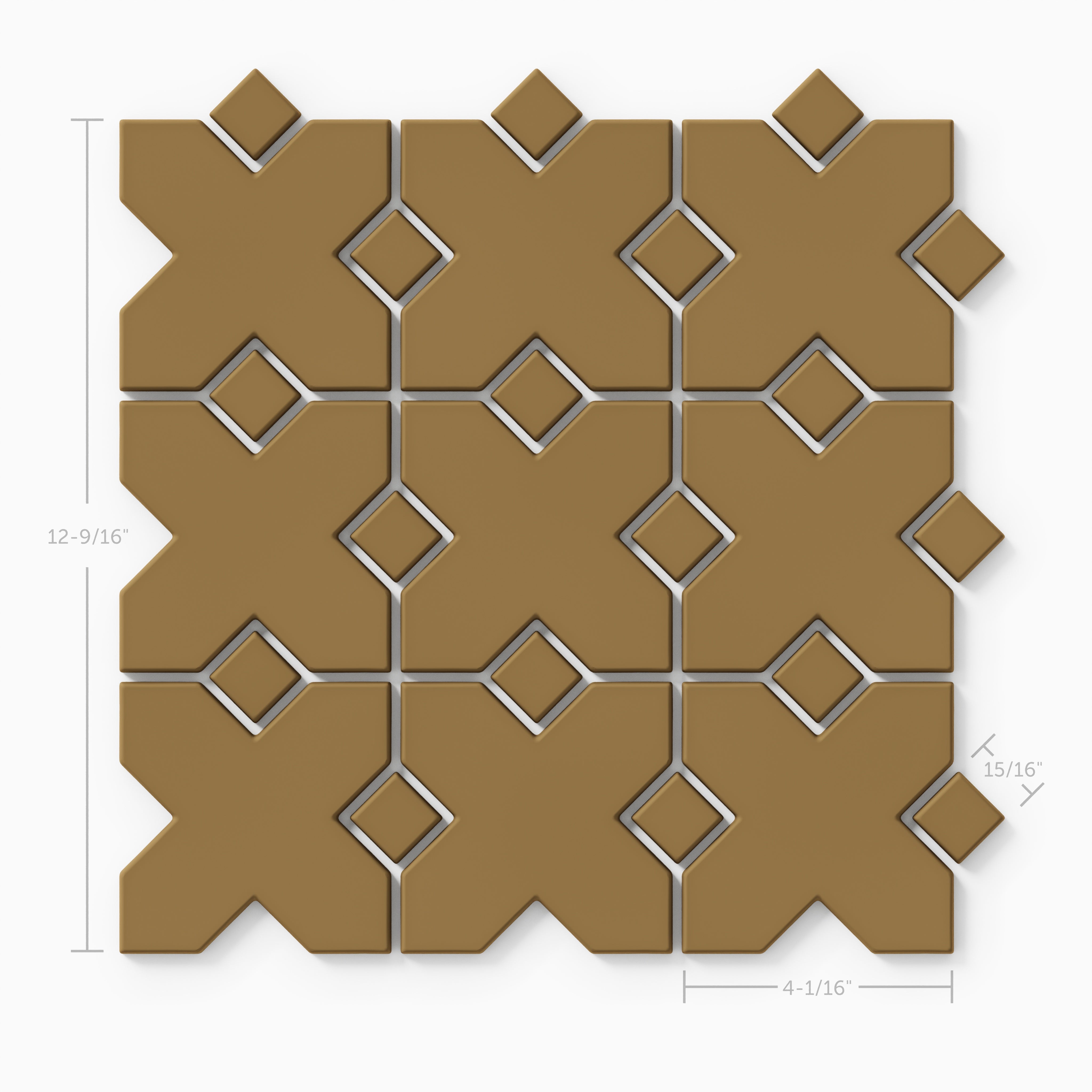 Hacienda Sheeted Original Ceramic Tile in Chaparral Matte