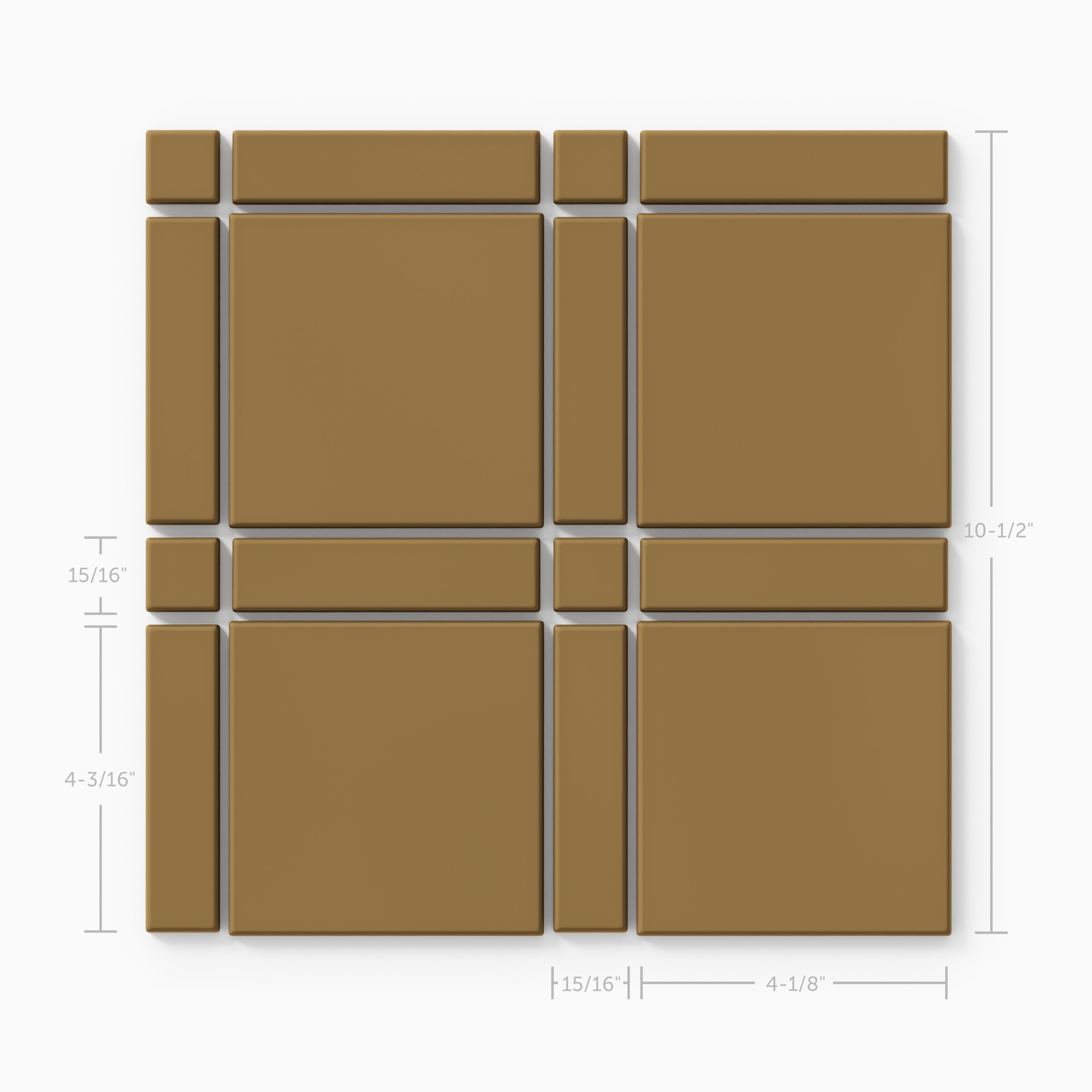 Lattice Sheeted Original Ceramic Tile in Chaparral Matte