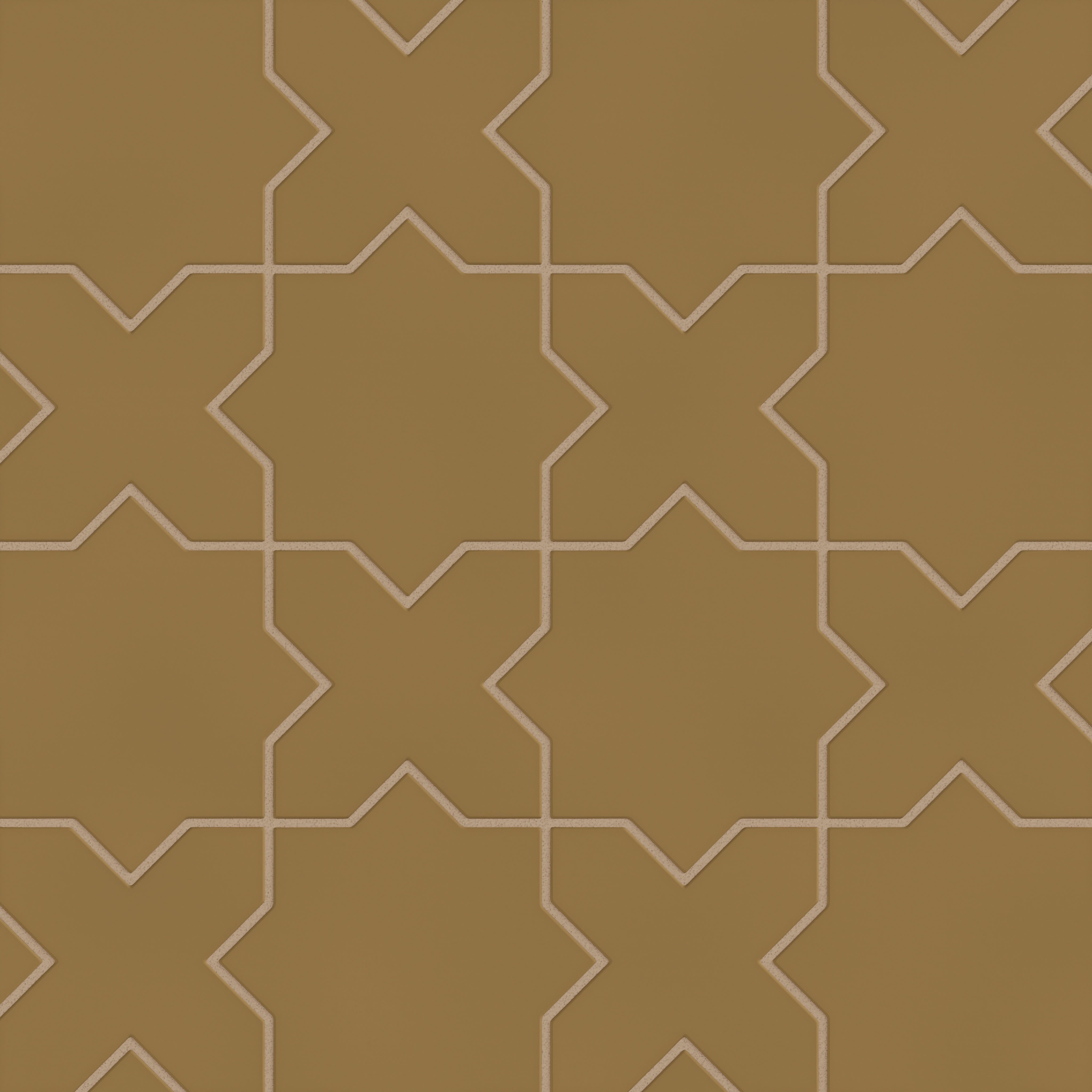 Star & Cross Original Ceramic Tile in Chaparral Matte