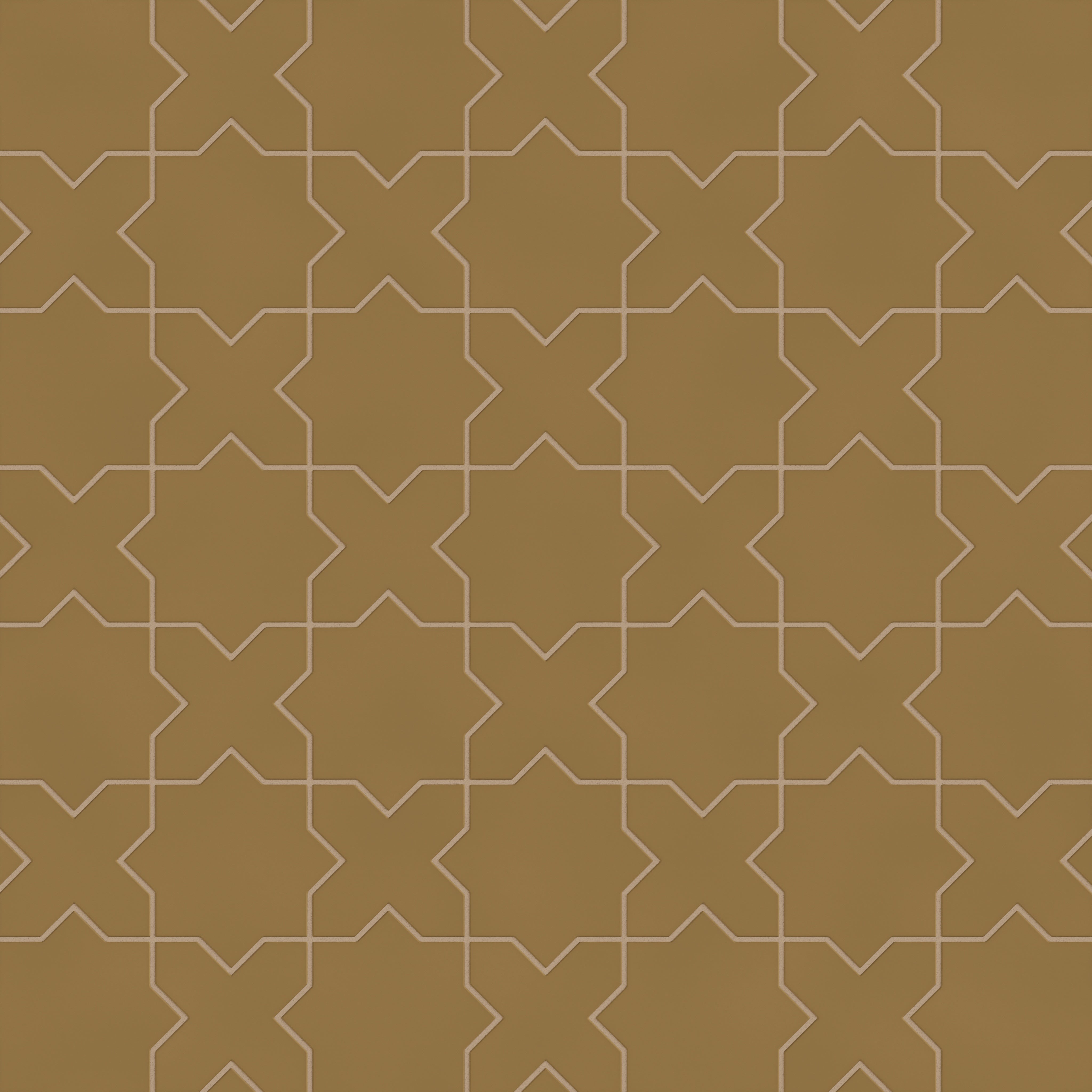 Star & Cross Original Ceramic Tile in Chaparral Matte