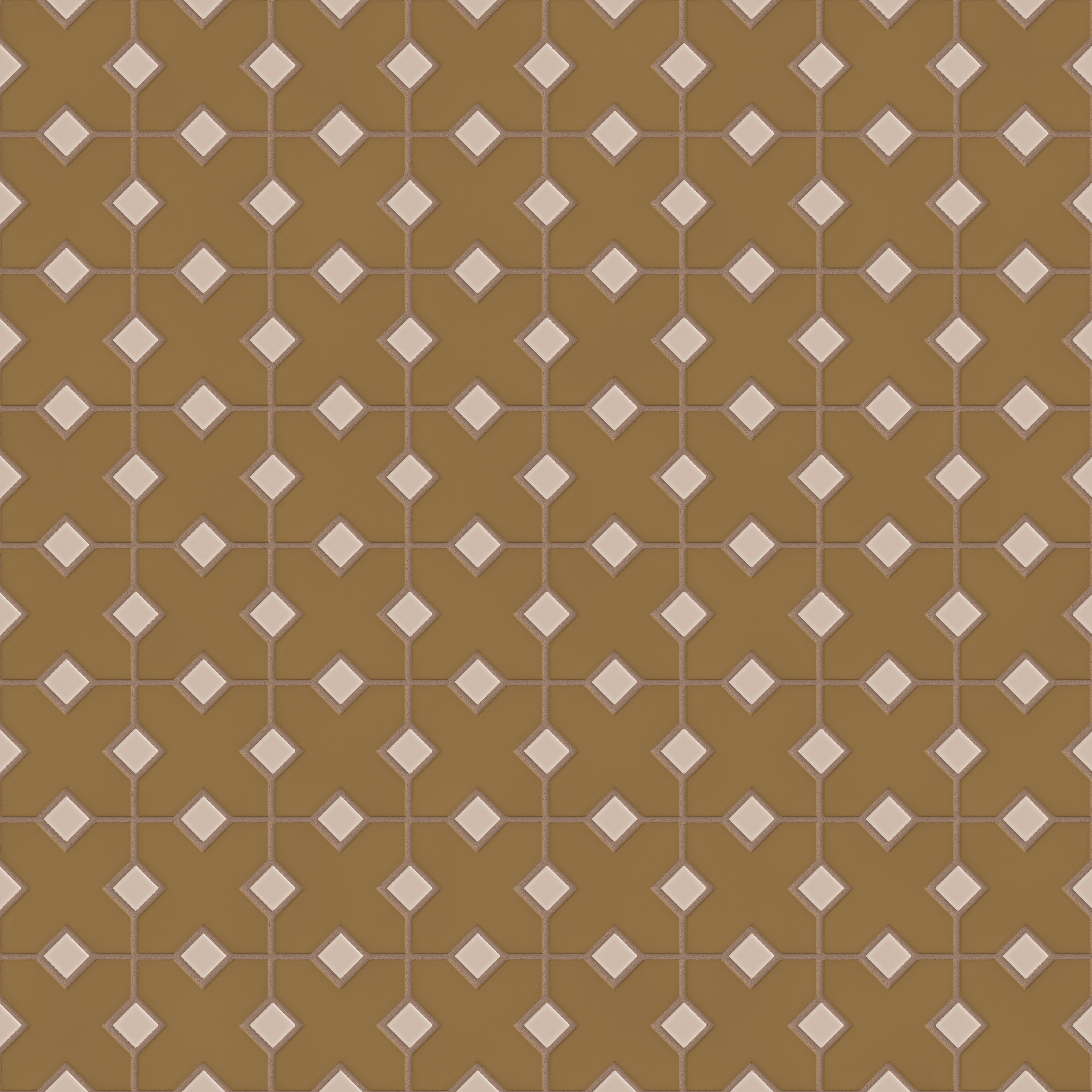 Hacienda Sheeted Original Ceramic Tile in Chaparral Matte & Sweet Pea Matte