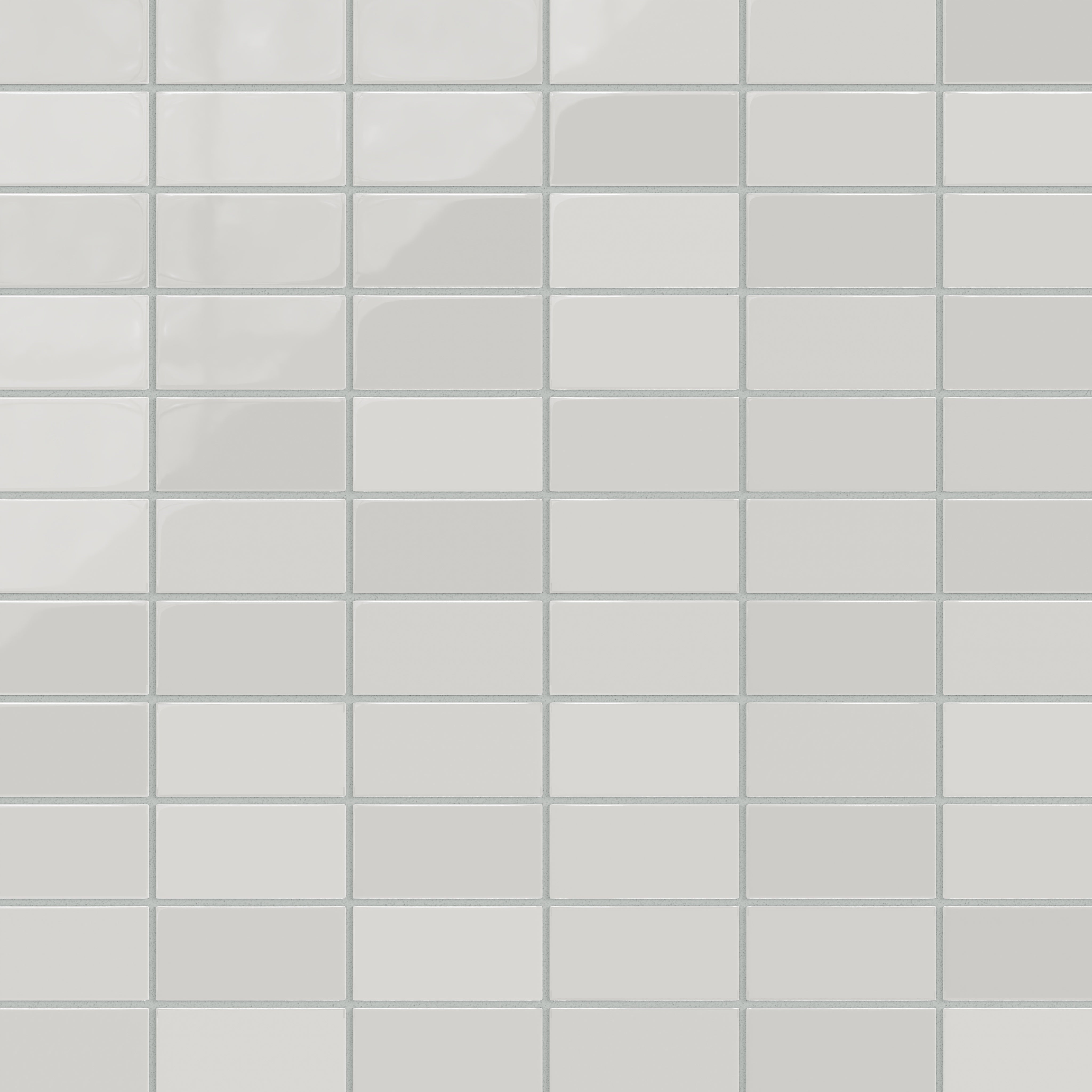 2x4 Straight Set Sheeted Natural Press Ceramic Mosaic Tile in Cloud Cover Gloss