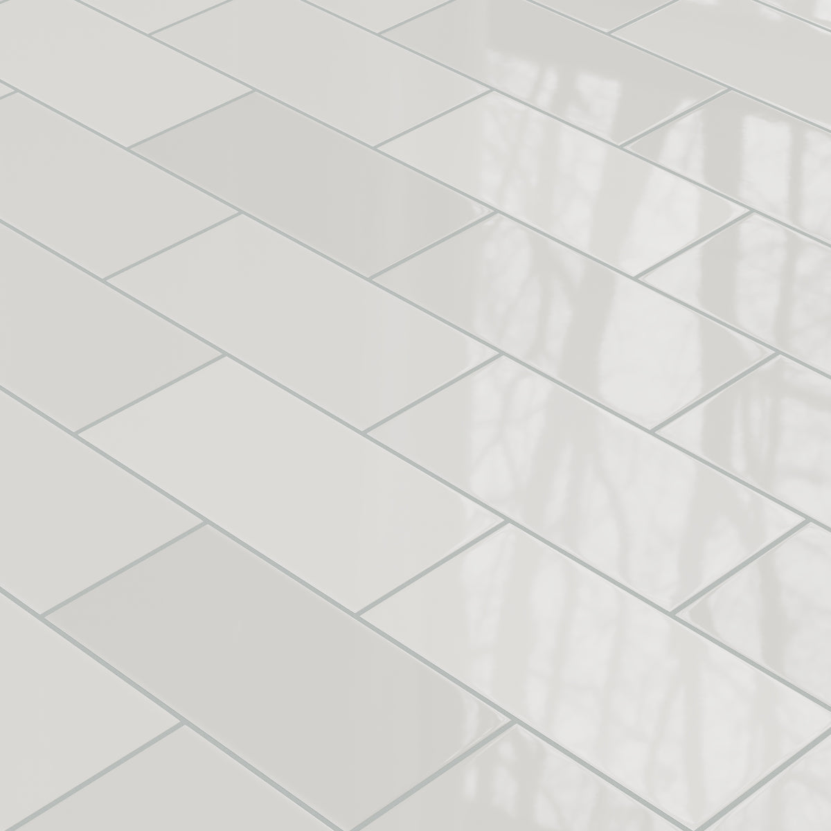 6x12 Natural Press Ceramic Tile in Cloud Cover Gloss