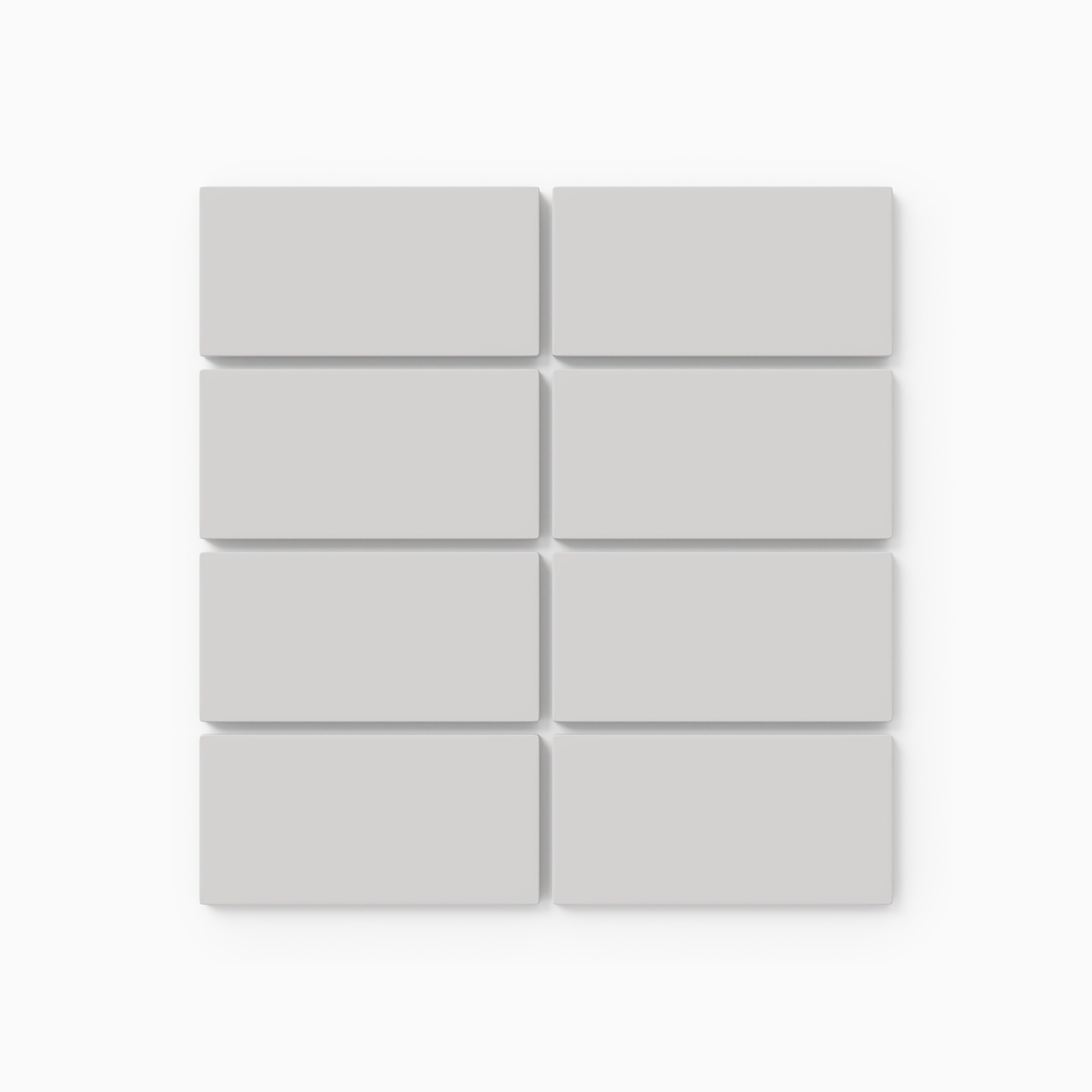 2x4 Straight Set Sheeted Natural Press Ceramic Mosaic Tile in Cloud Cover Matte