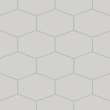 Elongated Hexagon Natural Press Ceramic Tile in Cloud Cover Matte