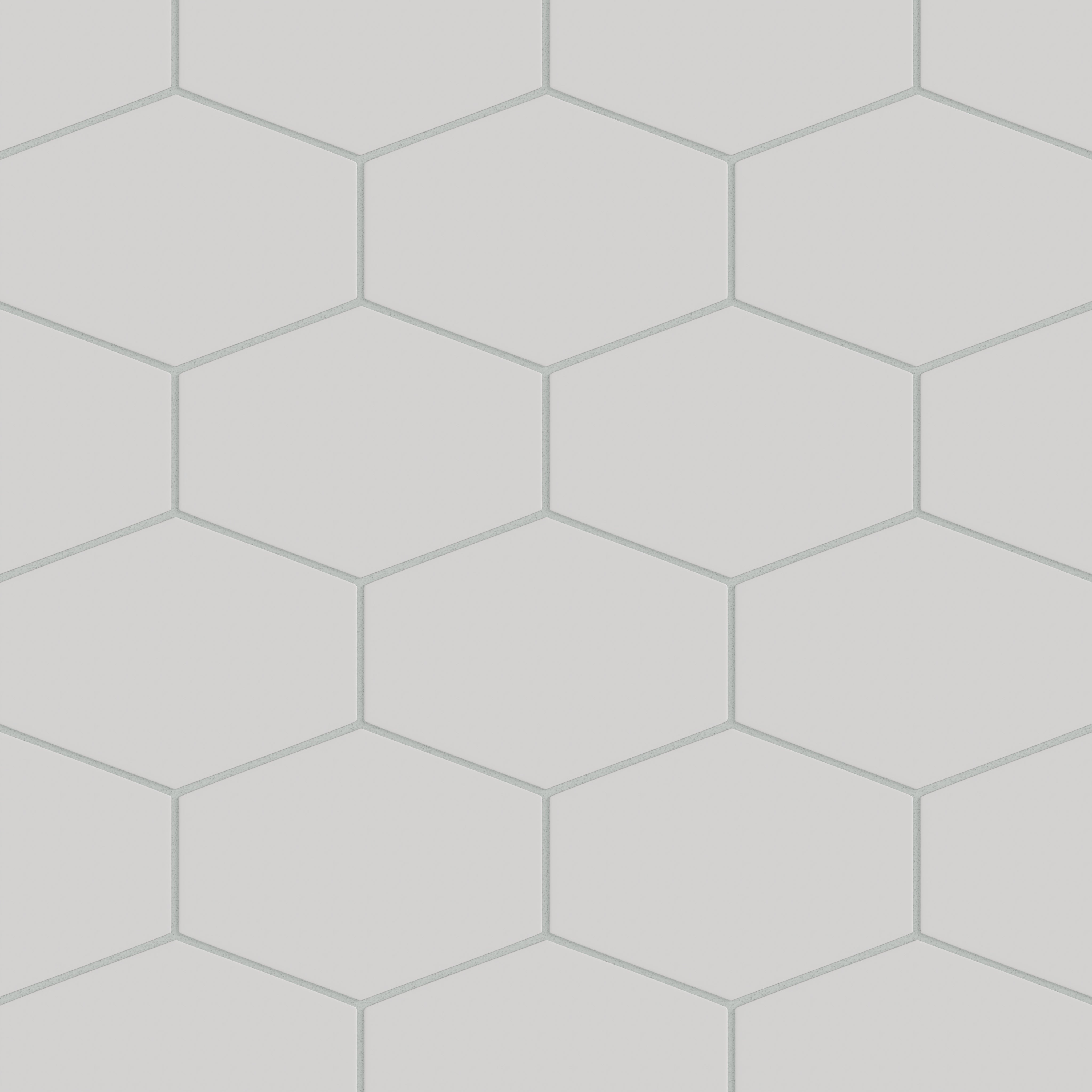 Elongated Hexagon Natural Press Ceramic Tile in Cloud Cover Matte