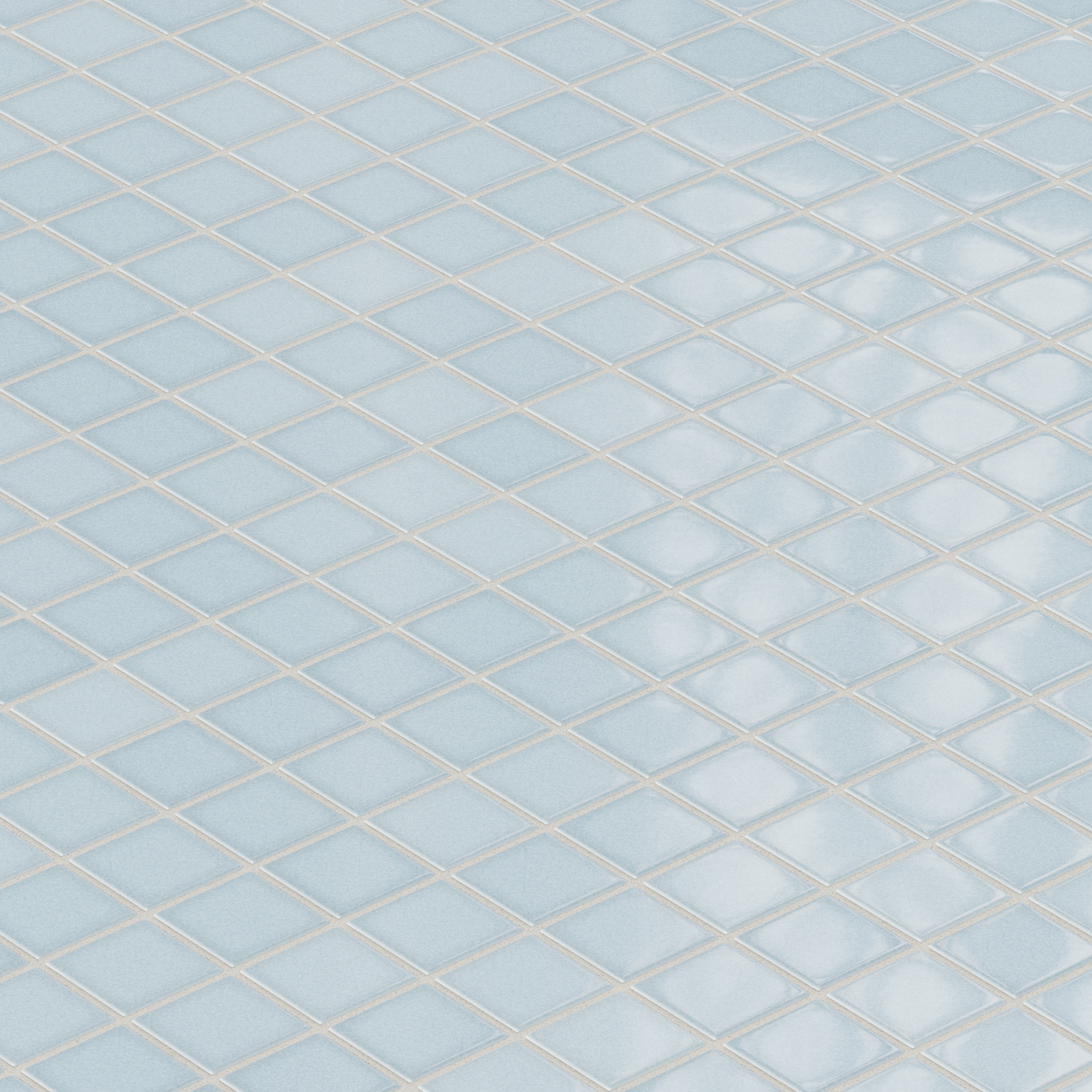 2x2 Straight Set Sheeted Original Ceramic Mosaic Tile in Crater Lake Gloss