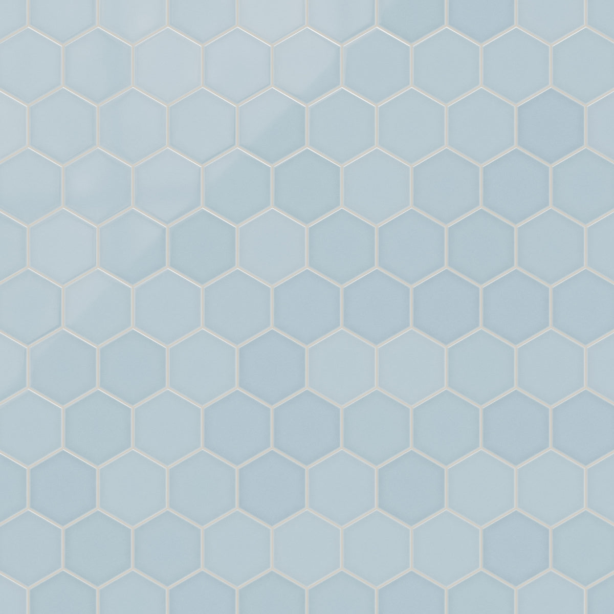 8" Hexagon Original Ceramic Tile in Crater Lake Gloss