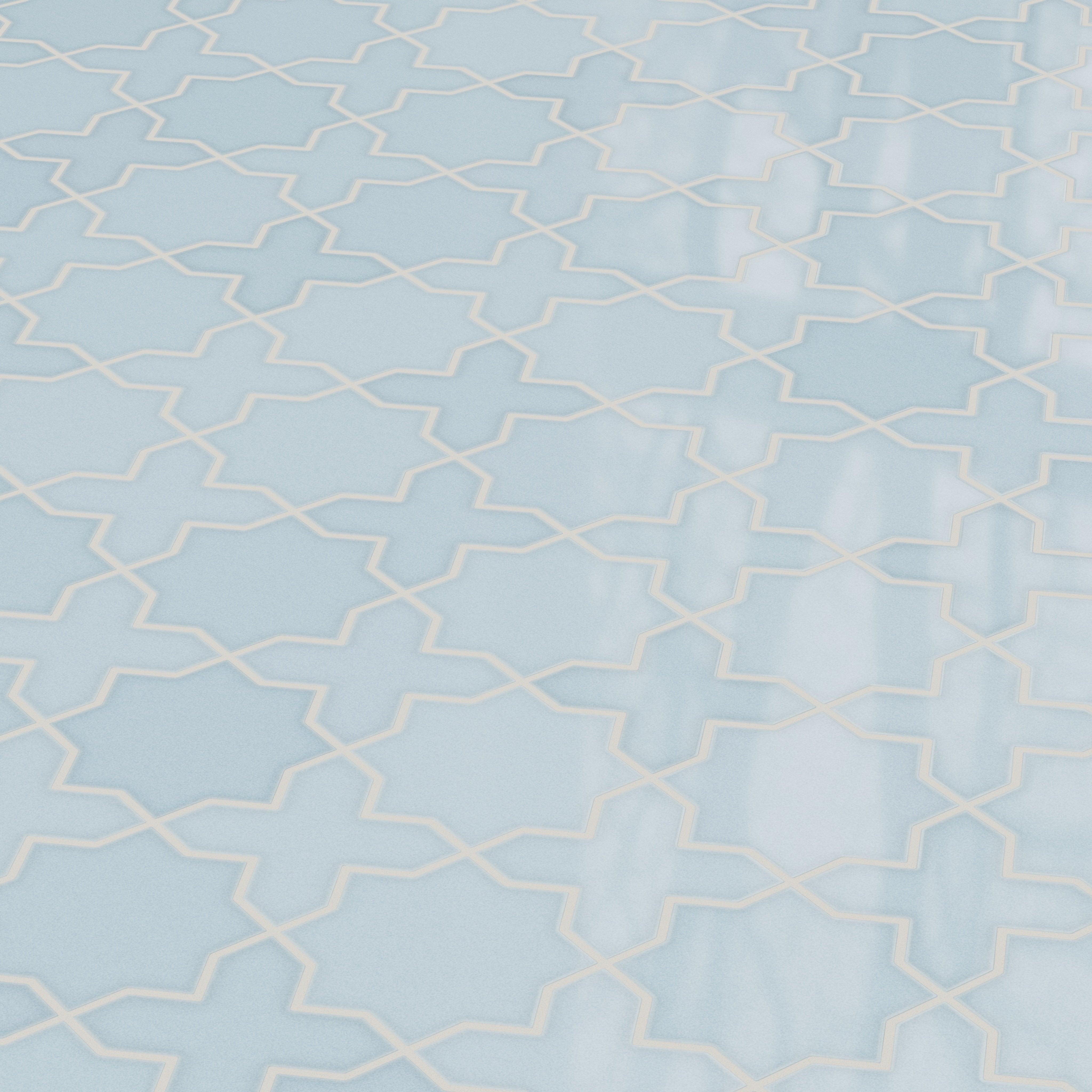 Star & Cross Original Ceramic Tile in Crater Lake Gloss
