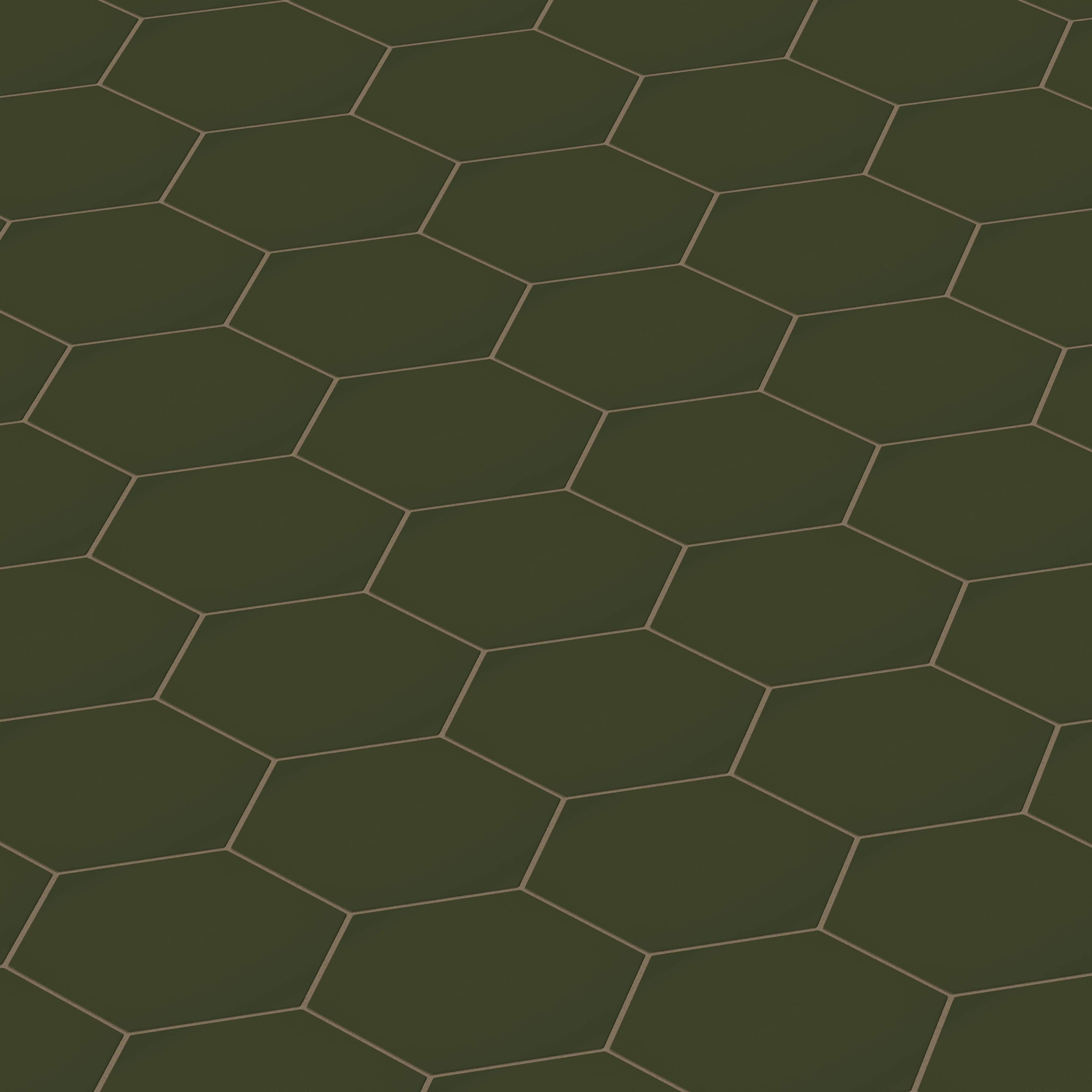 8" Hexagon Natural Press Ceramic Tile in Green Apatite Matte