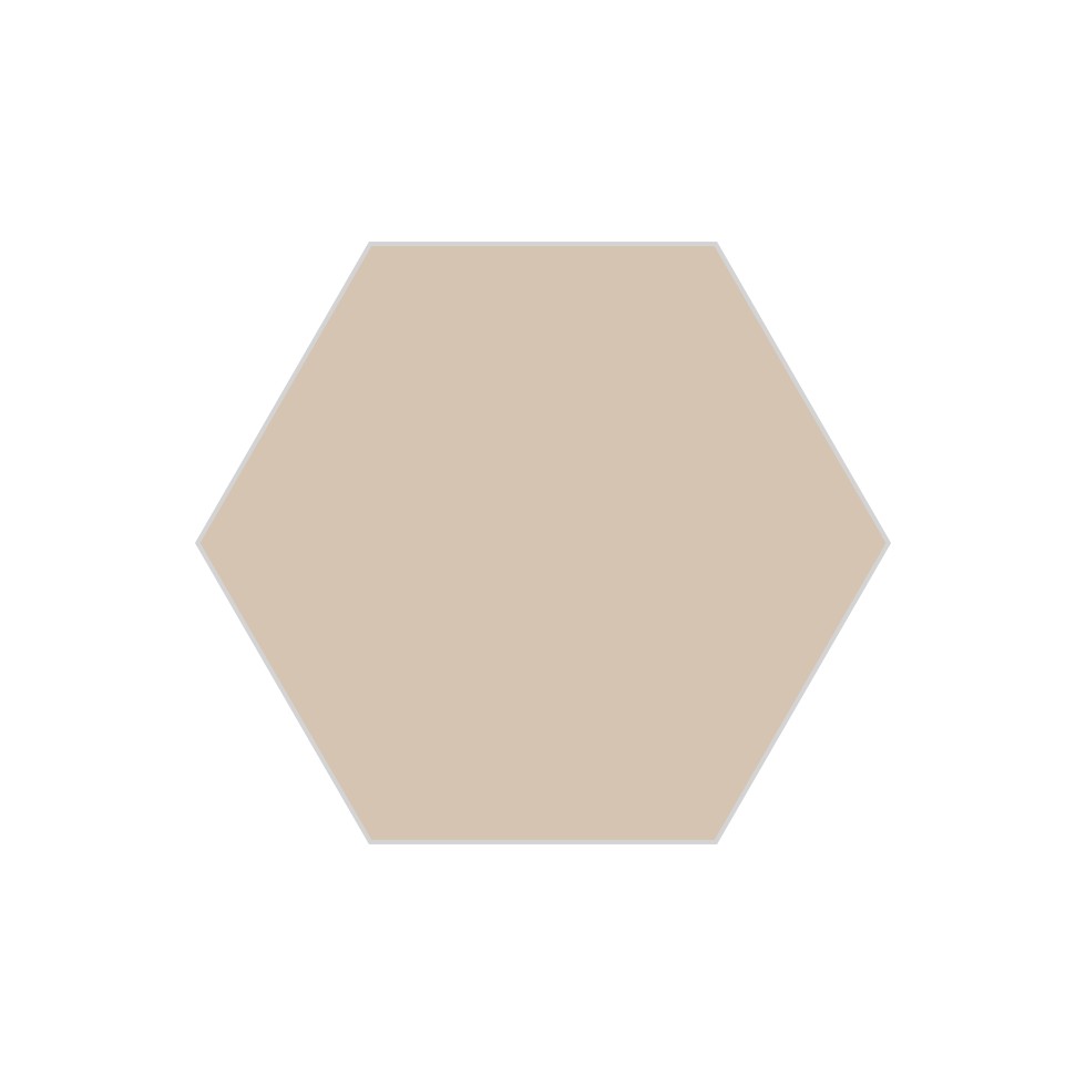 8" Hexagon Original Ceramic Tile in Cardamom Matte