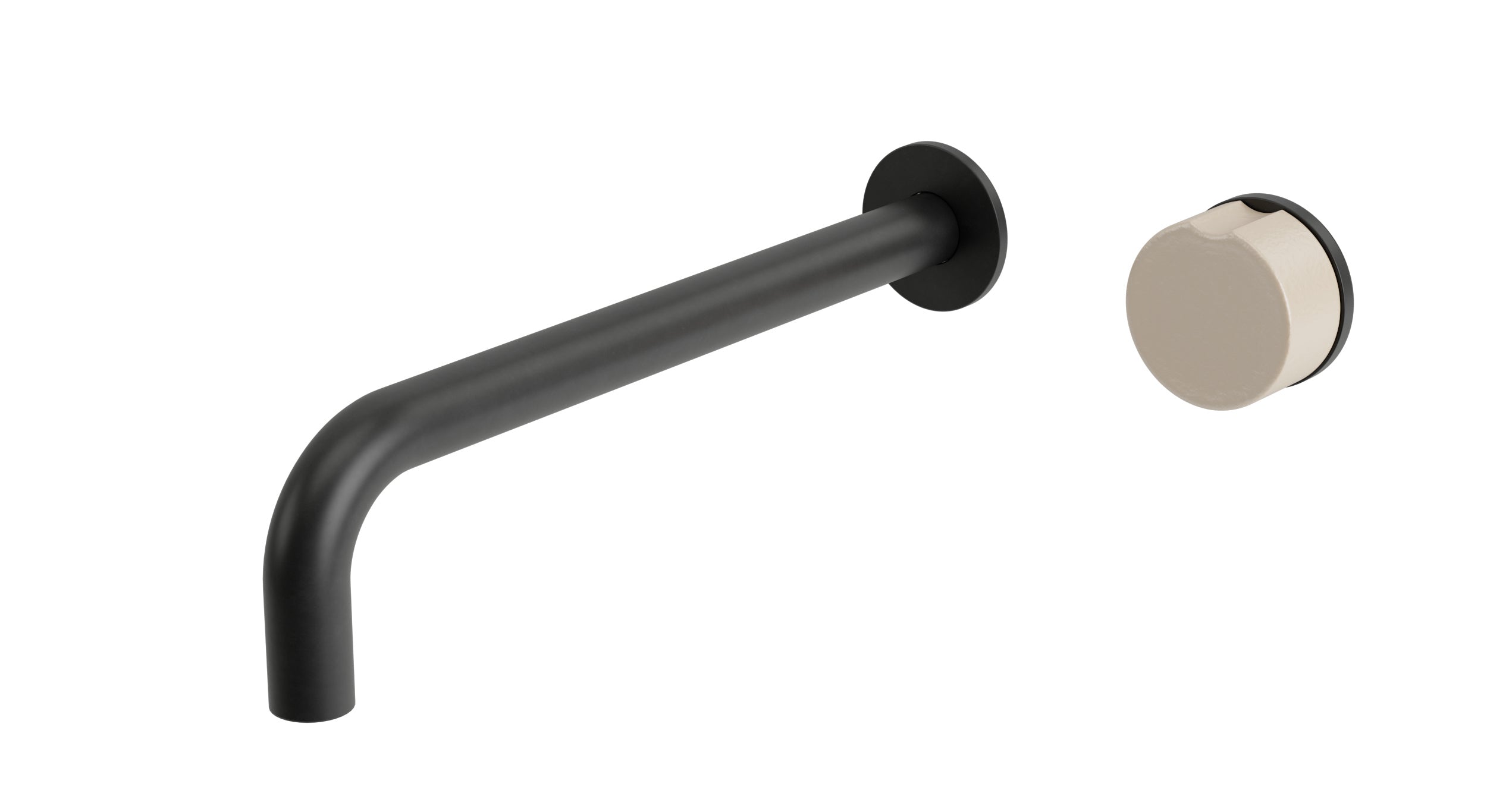Foundry One Handle Wall Mount 10" Lavatory Faucet with Groove Ceramic Knob Handle in Oil Rubbed Bronze