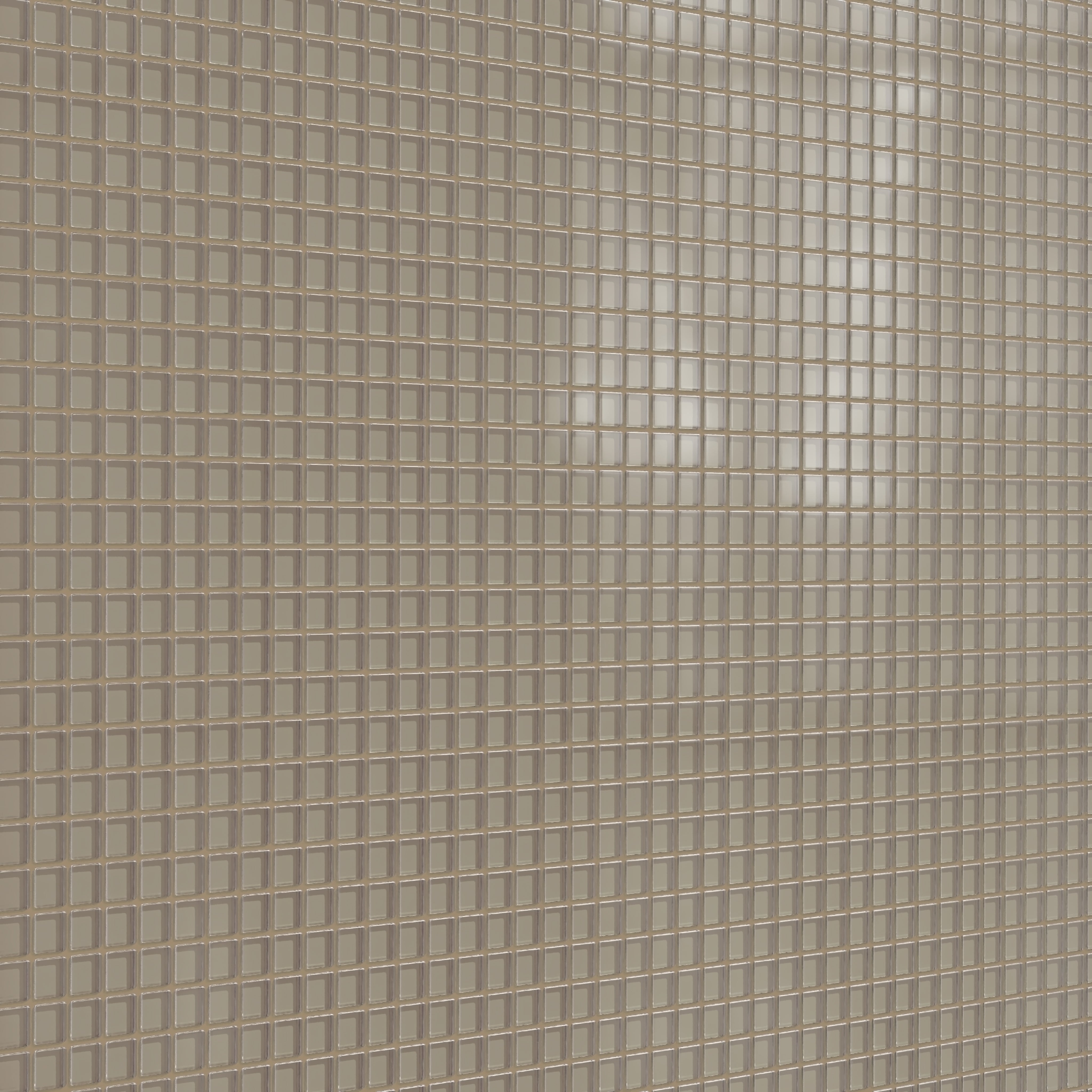 1x1 Straight Set Sheeted Glass Mosaic Tile in Quail Matte