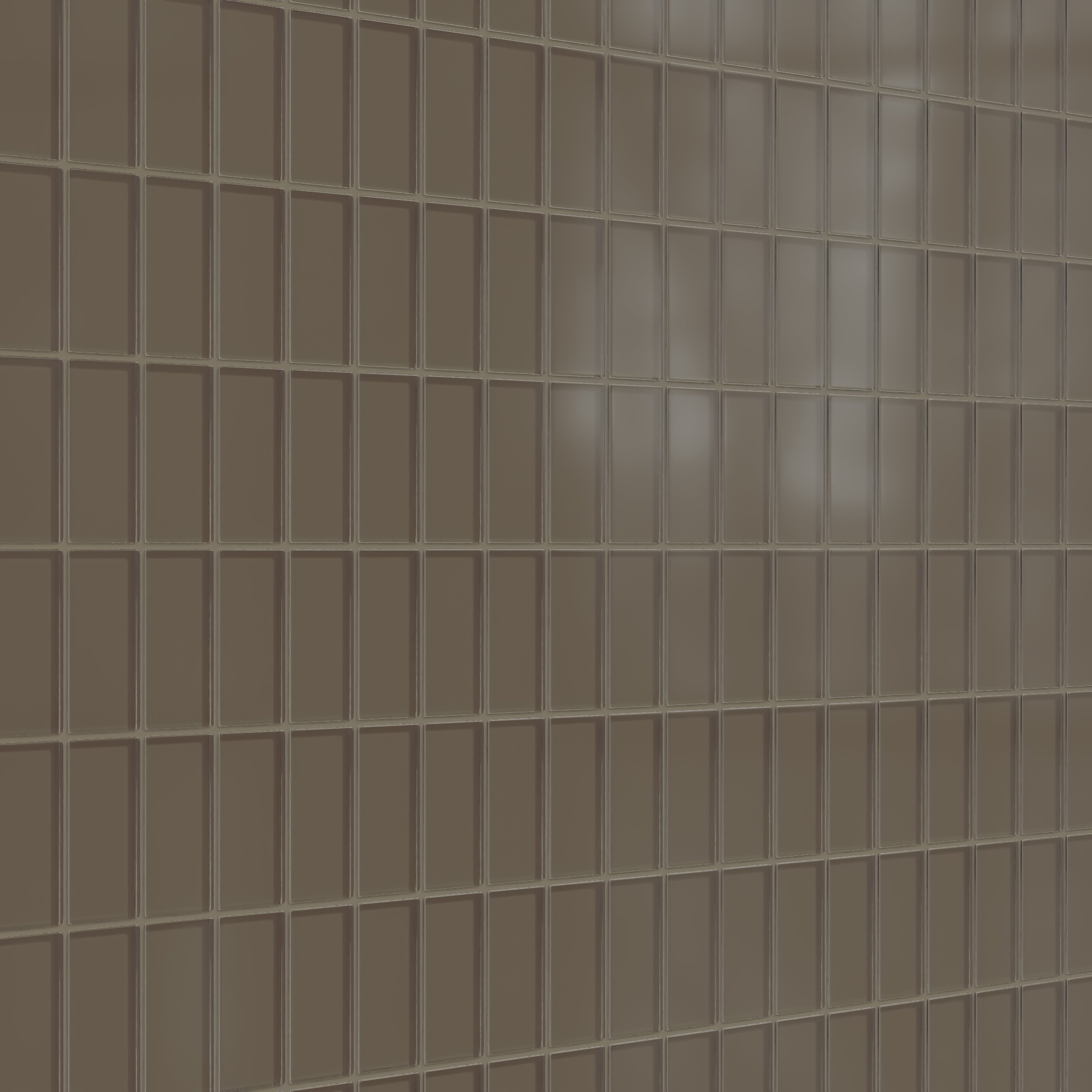 2x4 Straight Set Sheeted Glass Mosaic Tile in Albatross Matte
