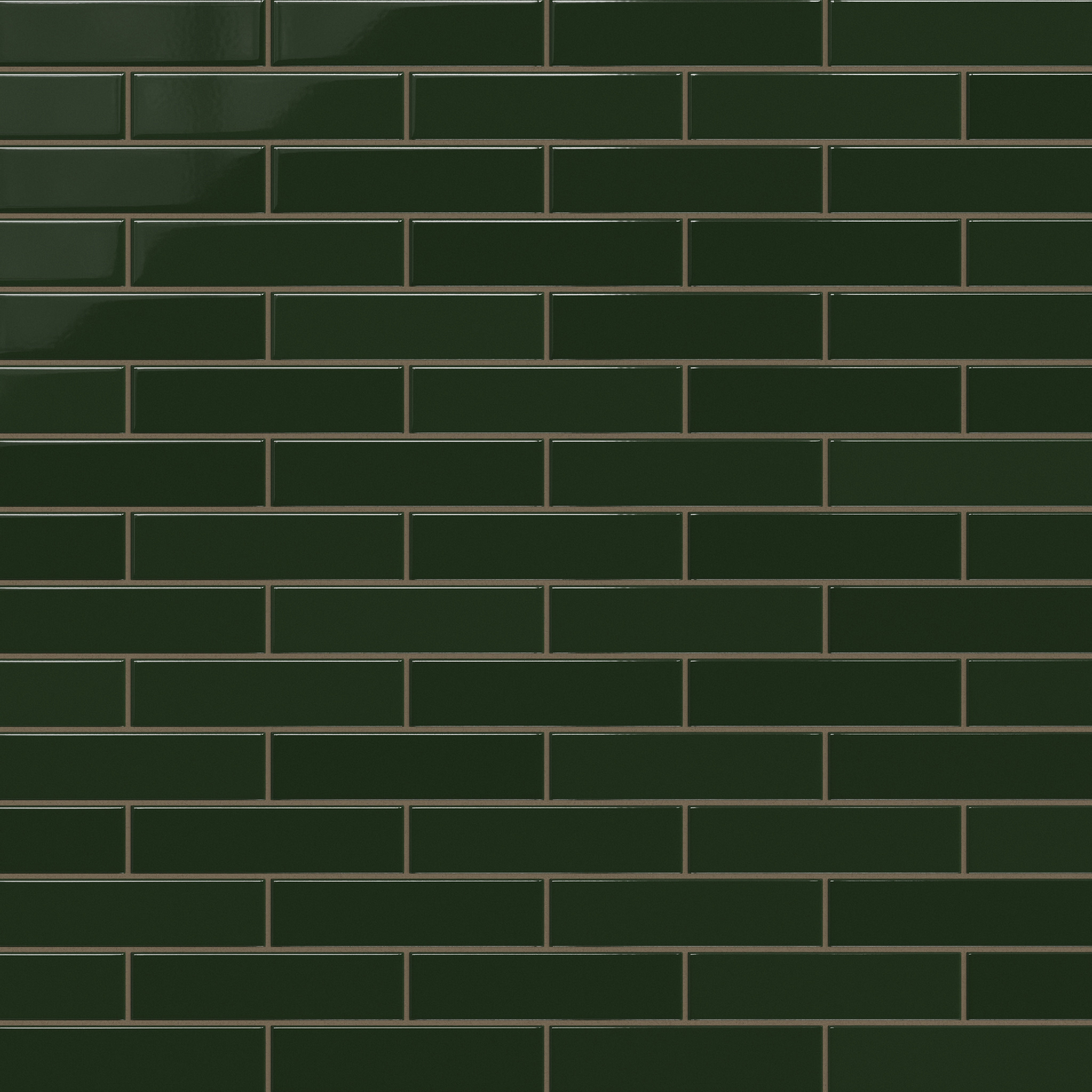 2x8 Original Ceramic Tile in Hunter Green Gloss