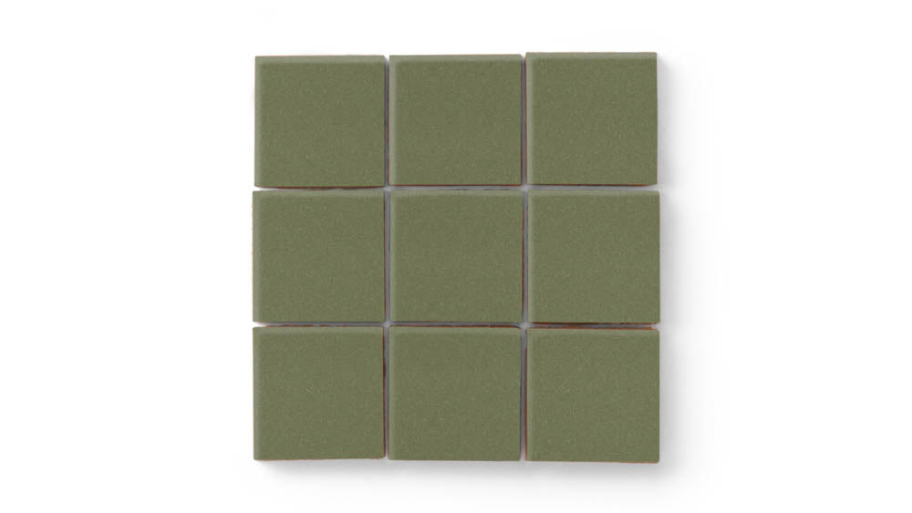 3x3 Straight Set Sheeted Original Ceramic Mosaic Tile in Peabody Gloss