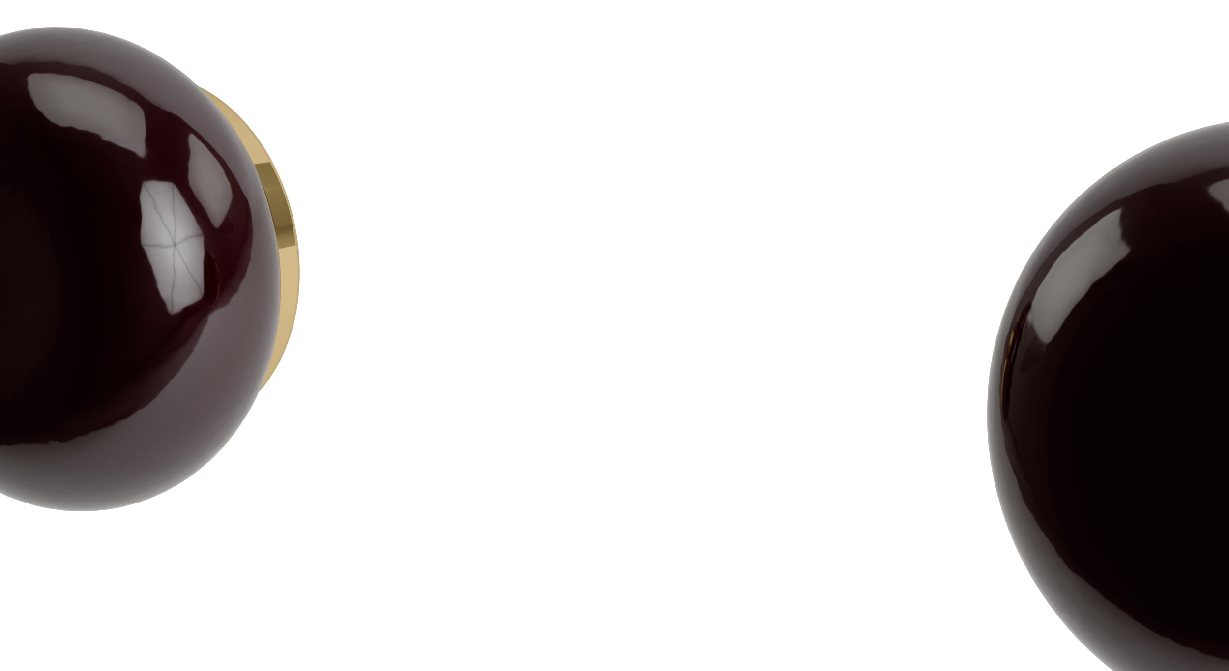 Foundry One Handle Wall Mount Diverter/Volume Control Shower Trim with Pebble Ceramic Knob Handle in Polished Brass