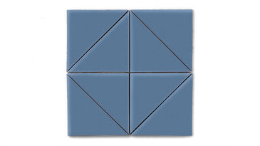 6" Triangle Original Ceramic Tile in Caribbean Sea Matte