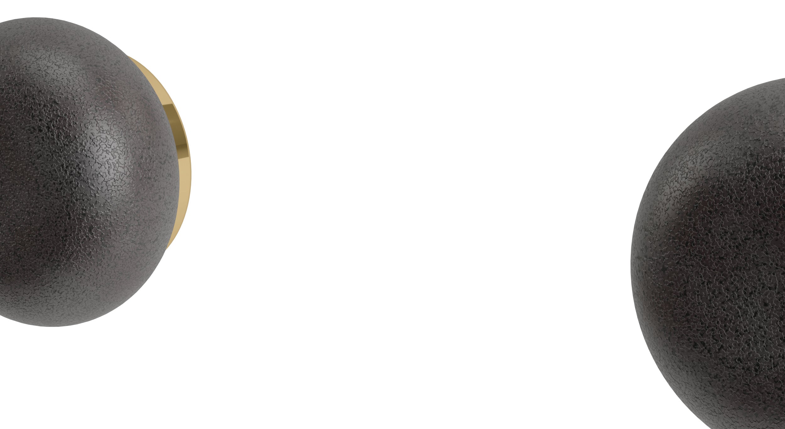 Foundry One Handle Wall Mount Diverter/Volume Control Shower Trim with Pebble Ceramic Knob Handle in Polished Brass