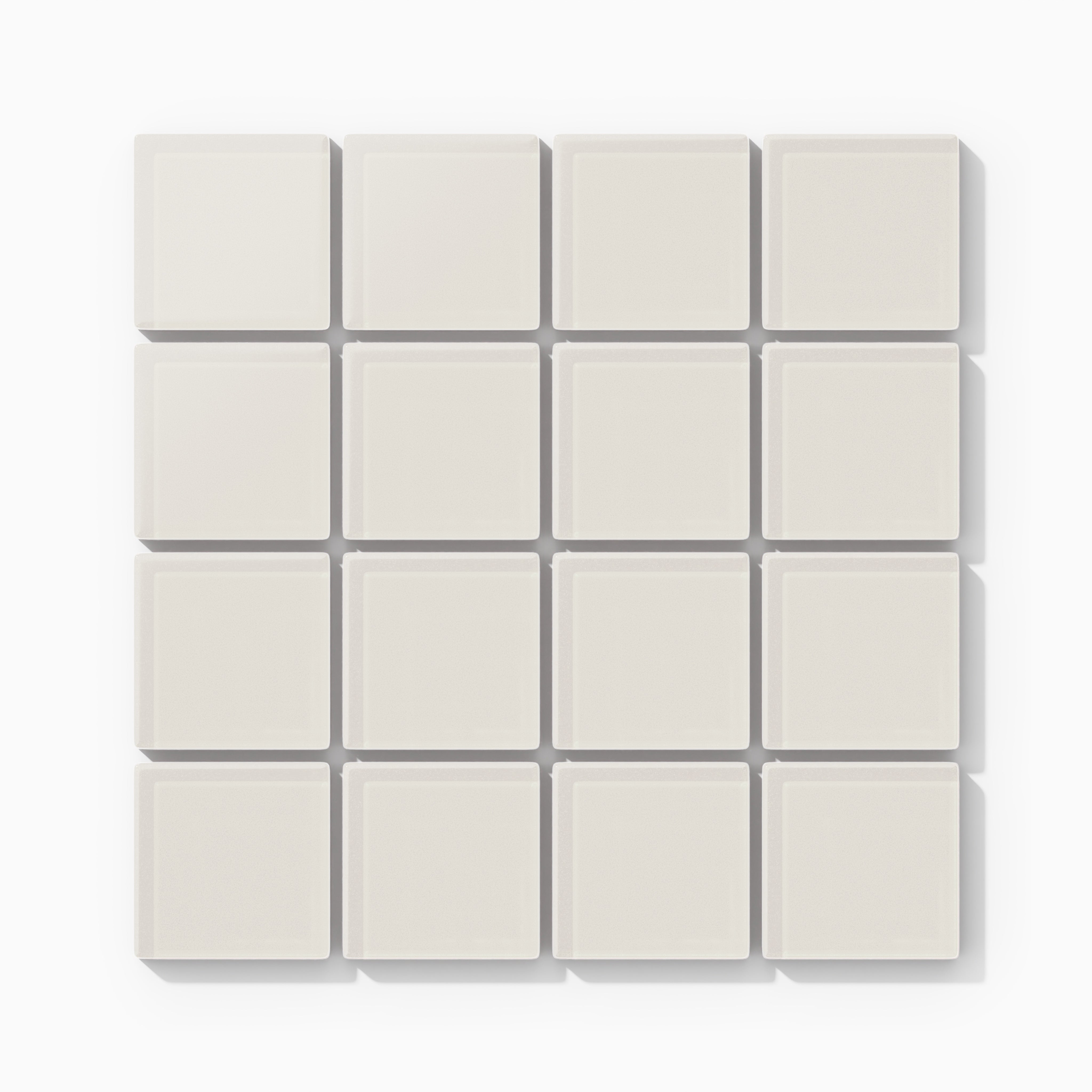 2x2 Straight Set Sheeted Glass Mosaic Tile in Dove Matte