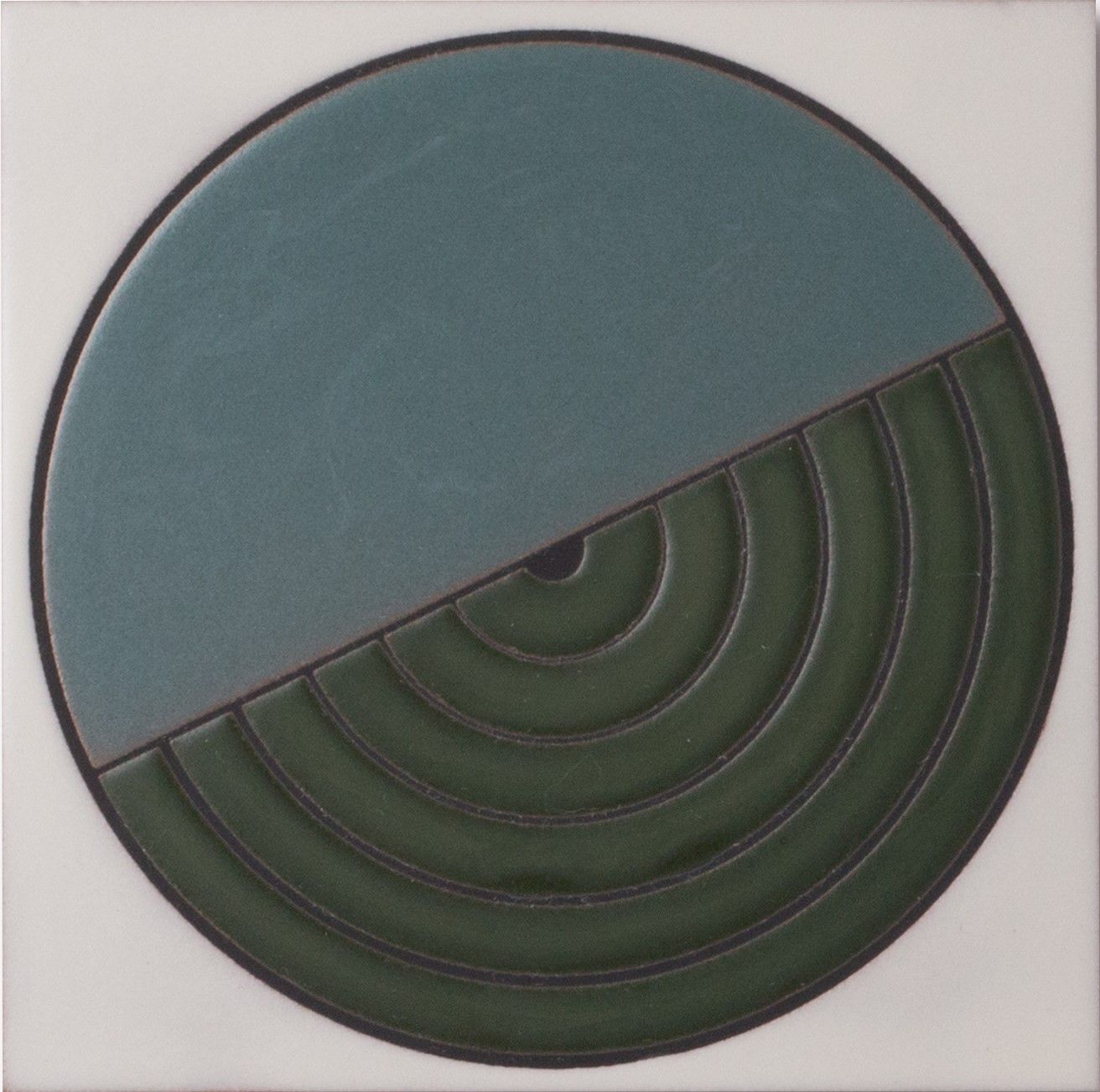 8x8 Handpainted Tile Aerial in Cool Motif