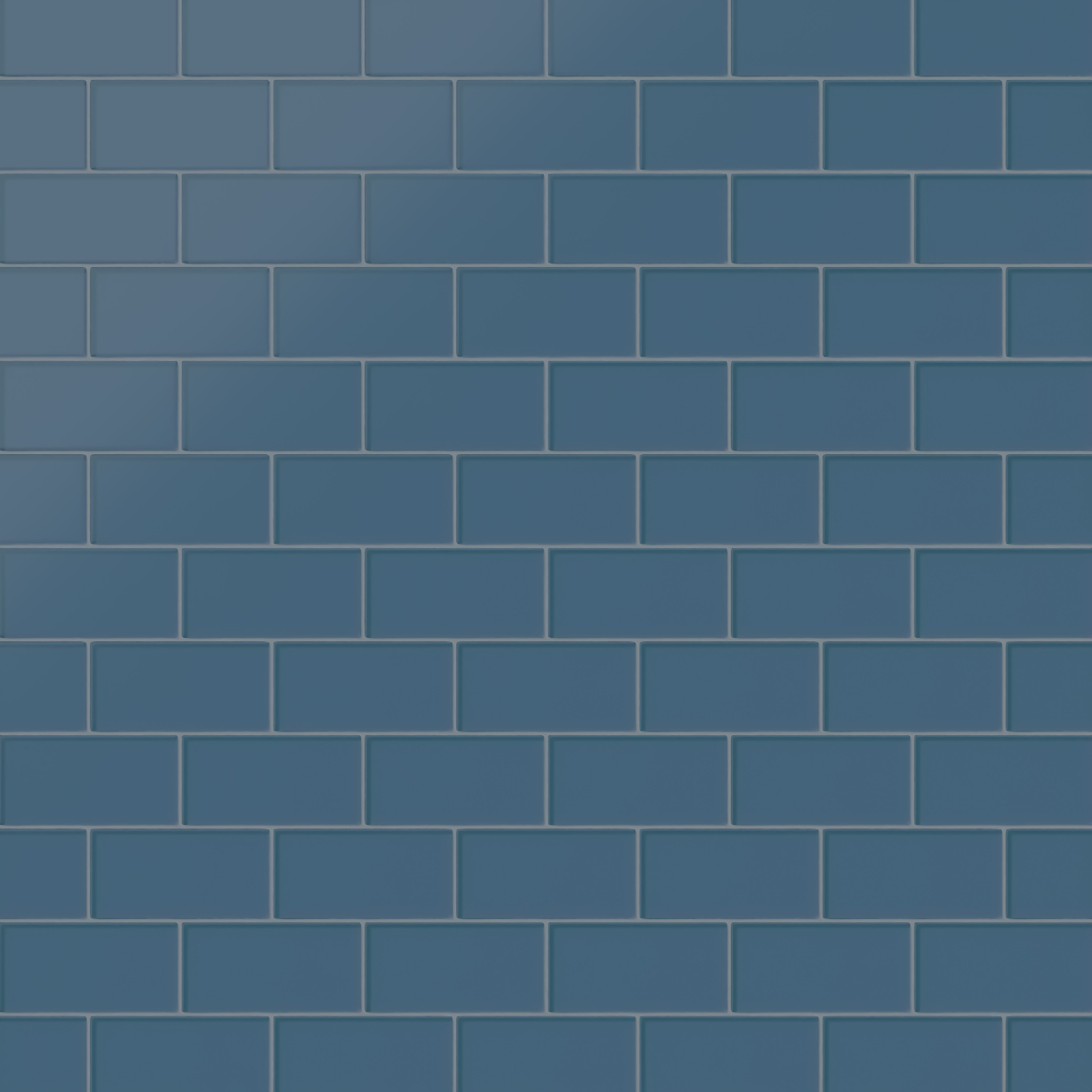3x6 Glass Tile in Blue Jay Matte
