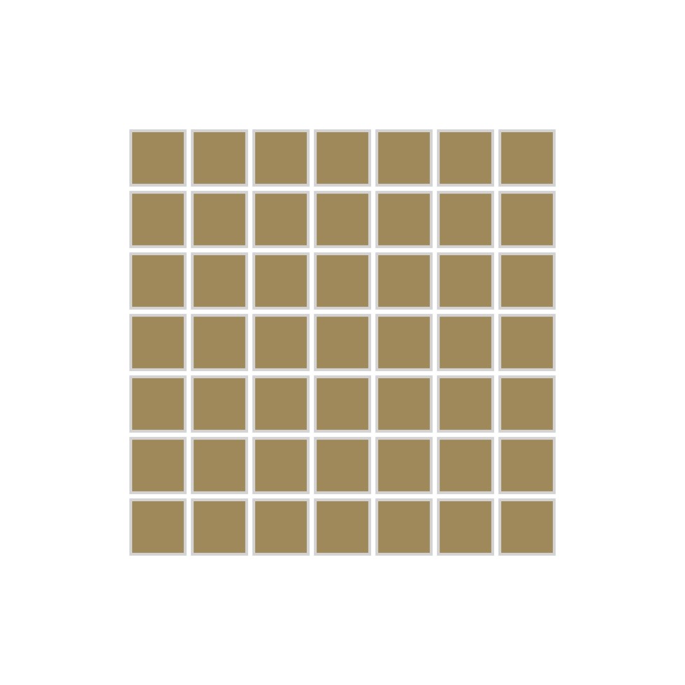 1x1 Straight Set Sheeted Original Ceramic Mosaic Tile in Golden Hour