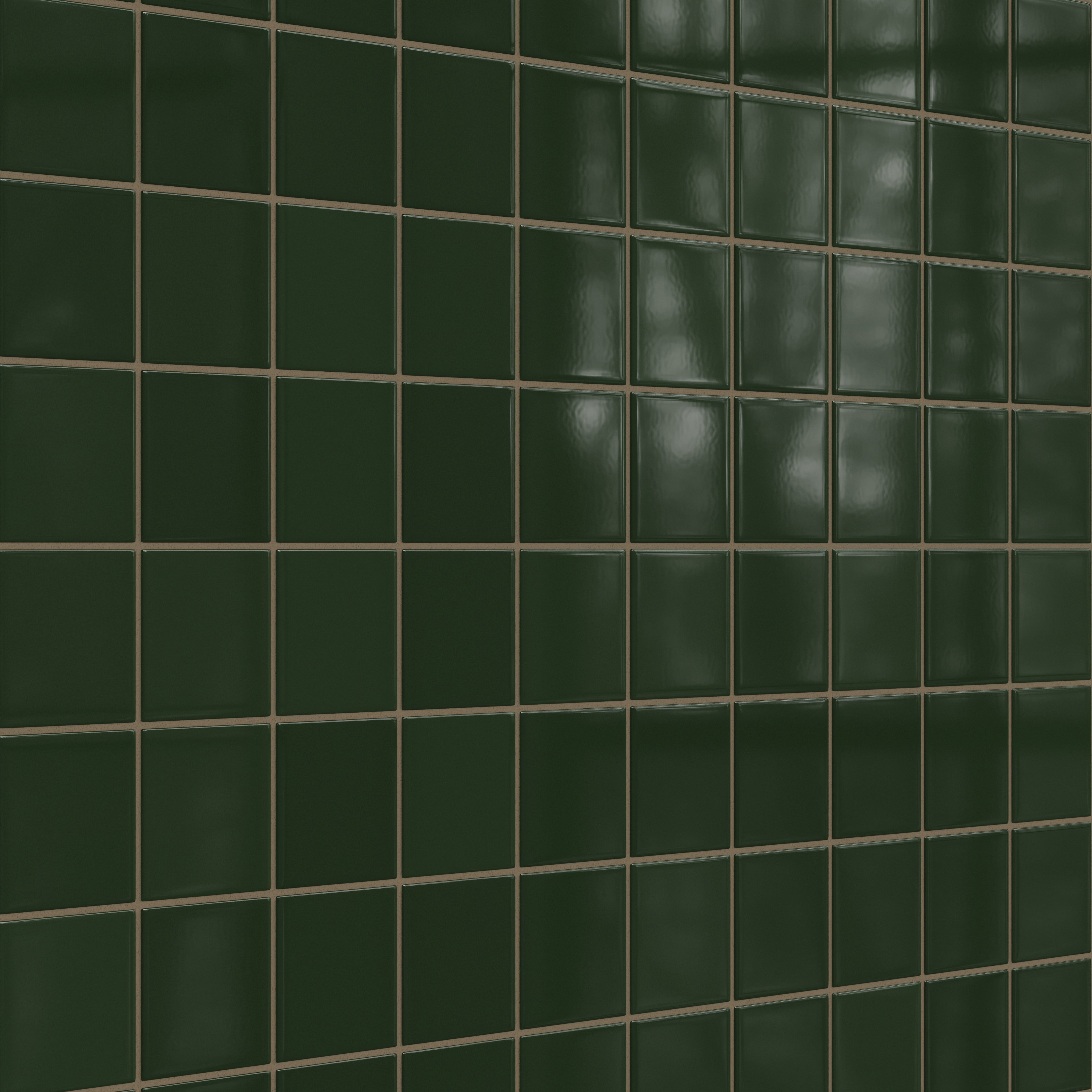 4x4 Original Ceramic Tile in Hunter Green Gloss