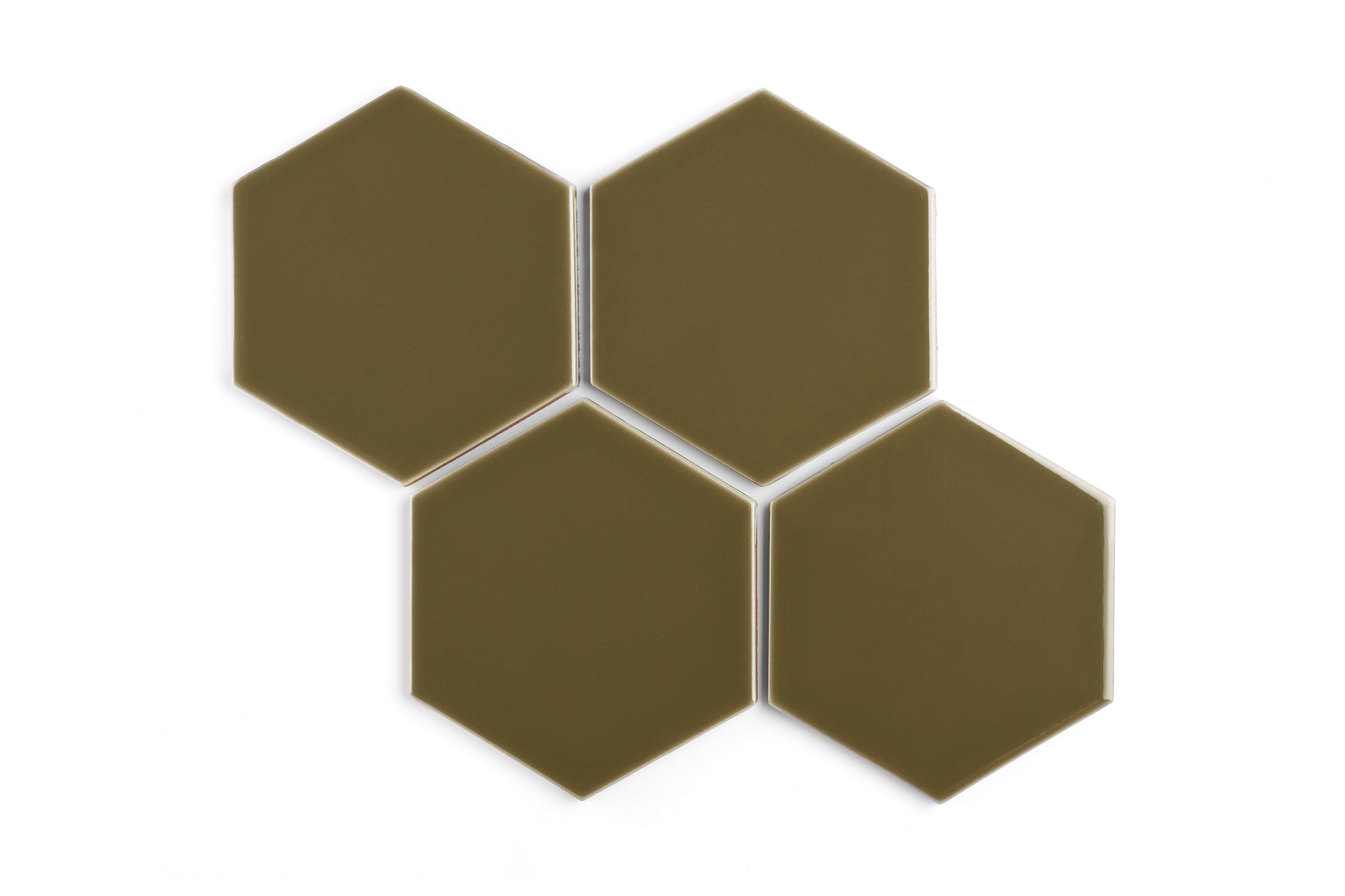 6" Hexagon Original Ceramic Tile in Chaparral Gloss