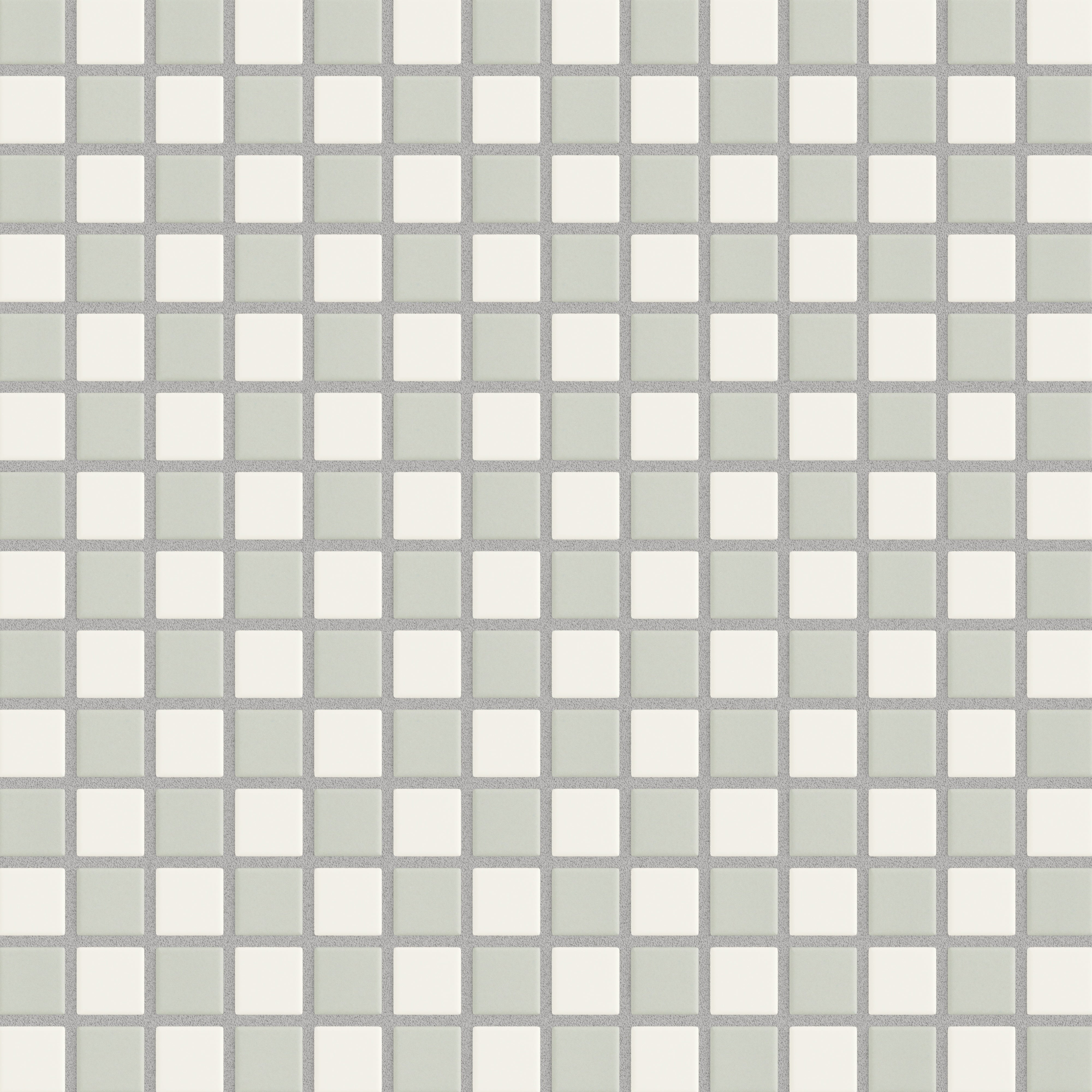 1x1 Checkerboard Sheeted Original Ceramic Tile in Overcast Matte & Calcite Matte