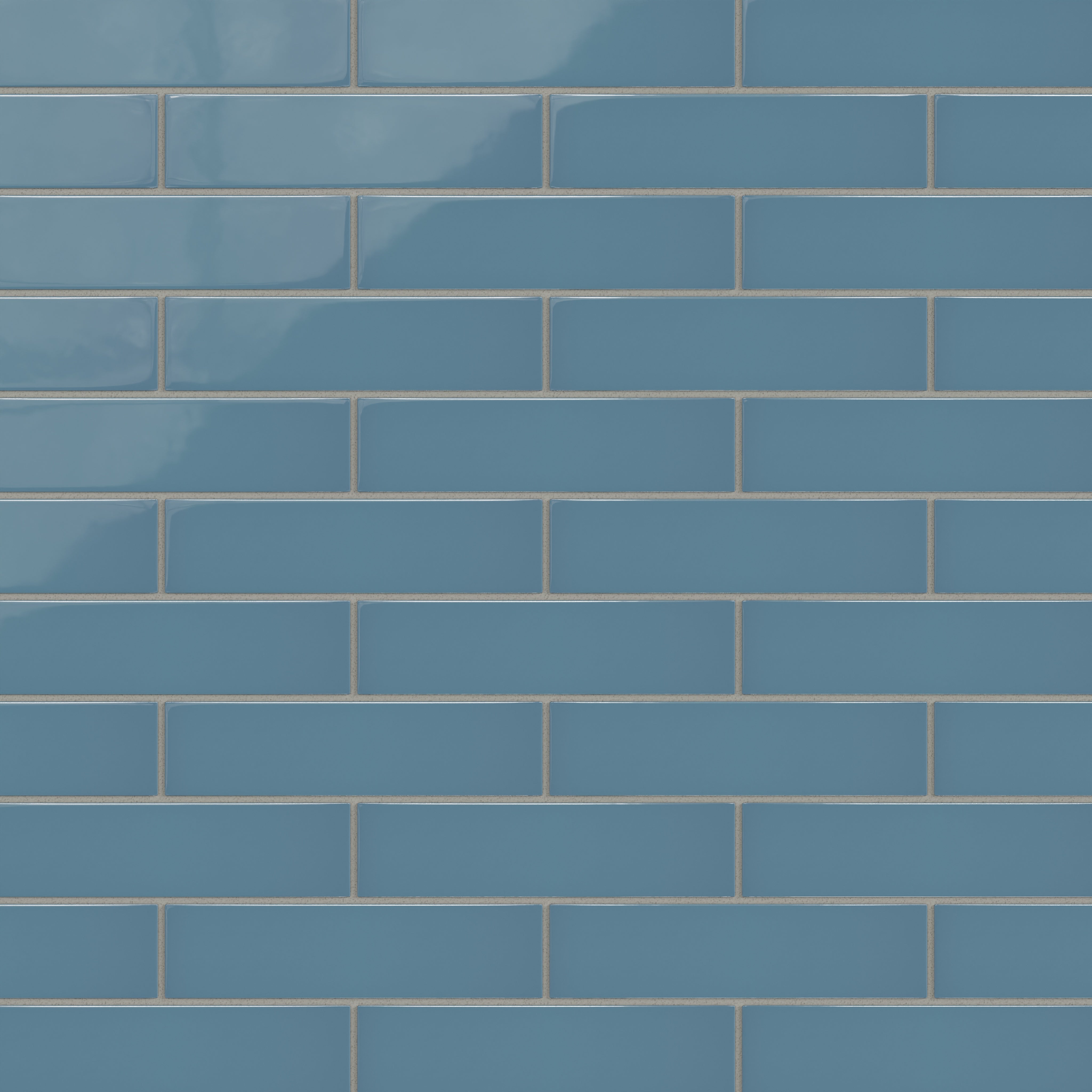 2x8 Natural Press Ceramic Tile in Azurite Gloss