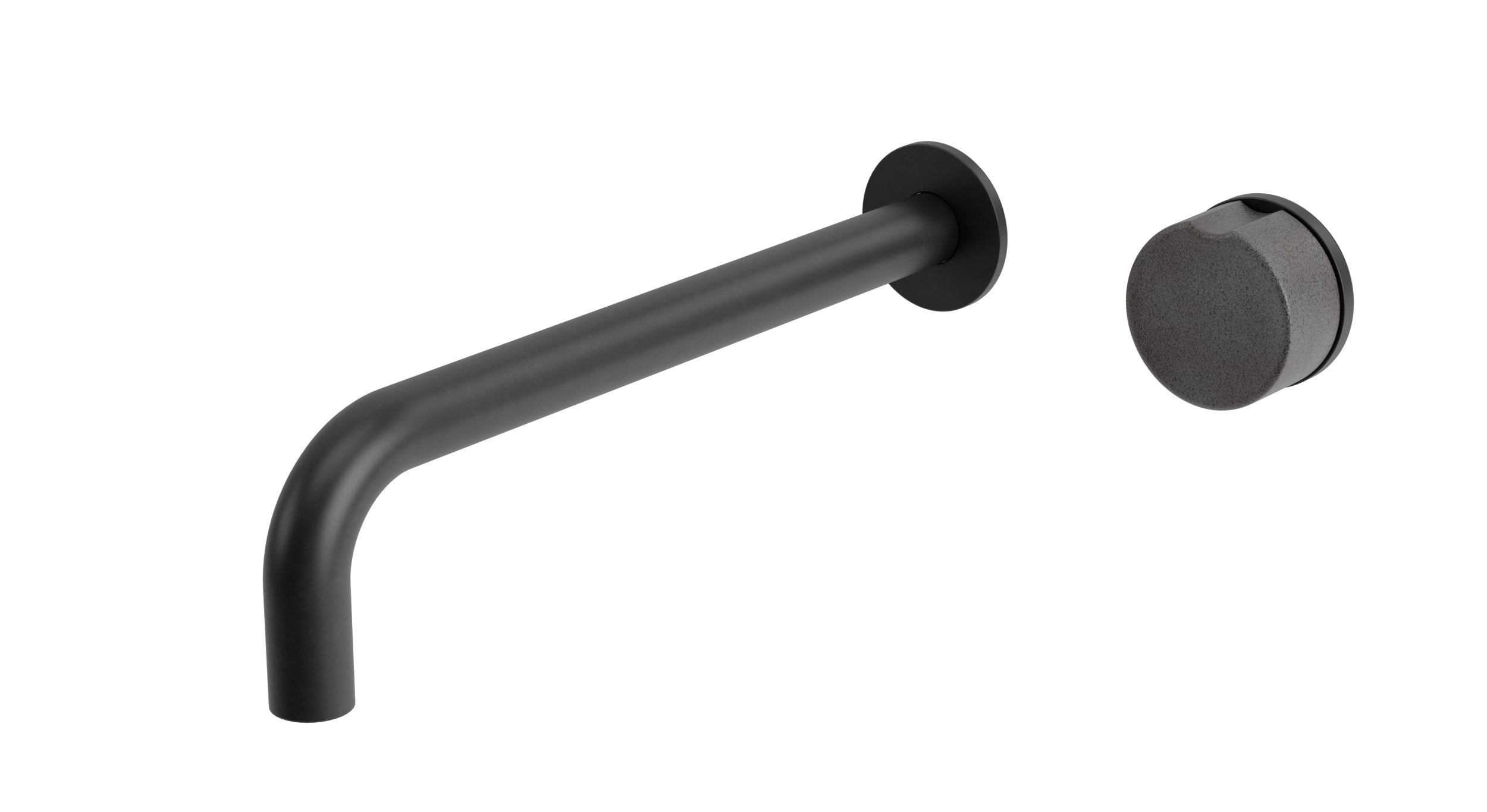 Foundry One Handle Wall Mount 10" Lavatory Faucet with Groove Ceramic Knob Handle in Oil Rubbed Bronze