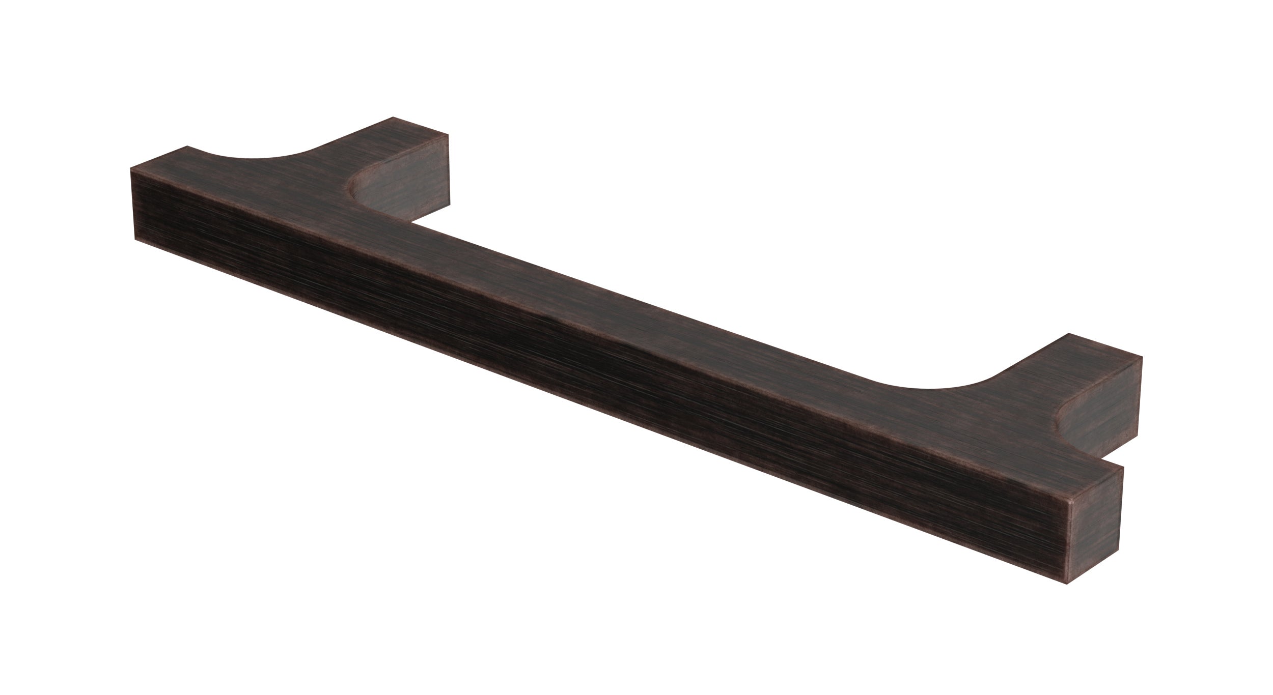 Flatiron Square Cabinet Pull 4" in Antique Bronze