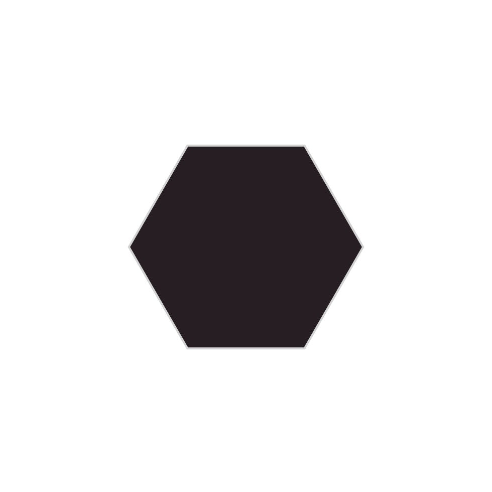 6" Hexagon Original Ceramic Tile in Burnt Umber