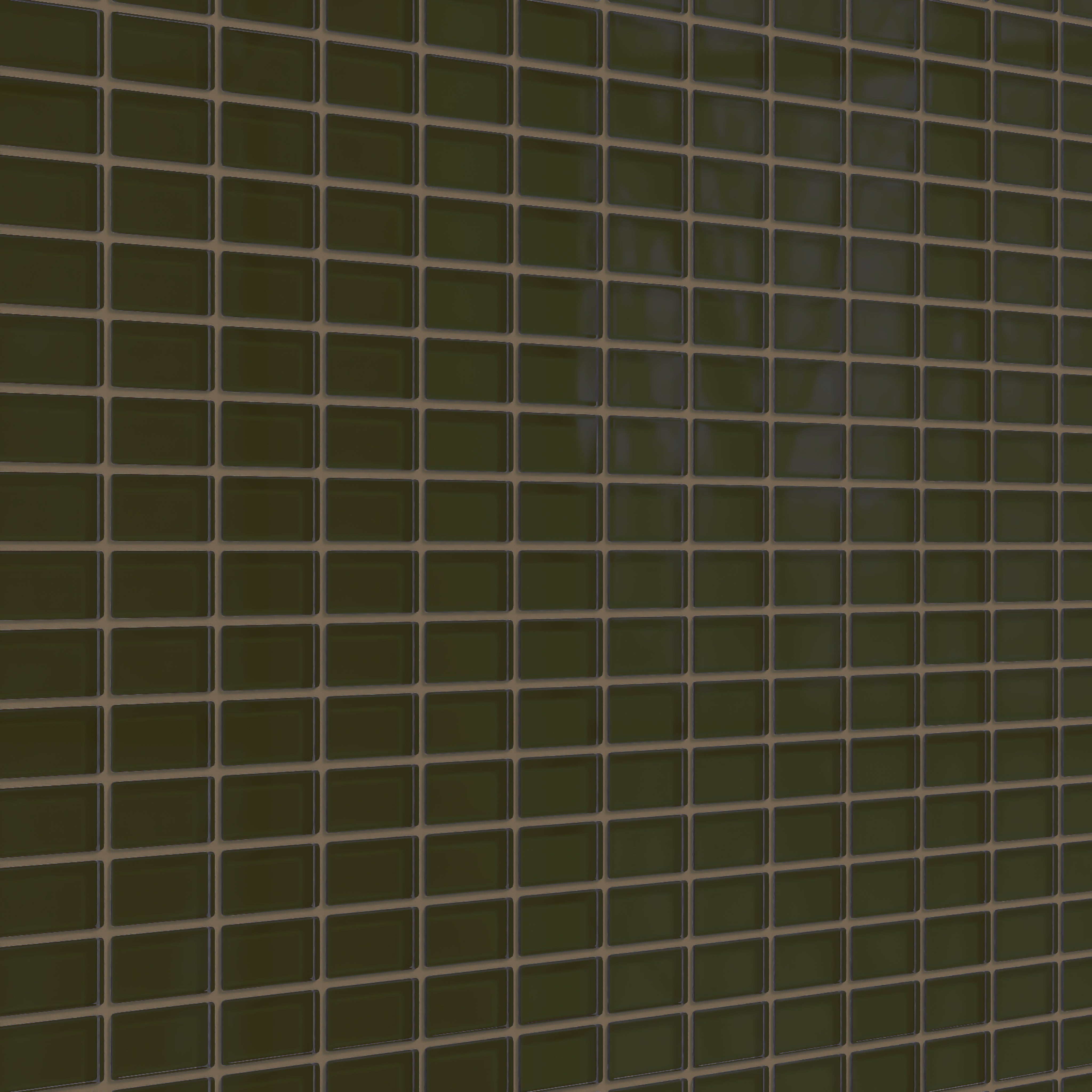 1x2 Straight Set Sheeted Glass Mosaic Tile in Catbird Gloss