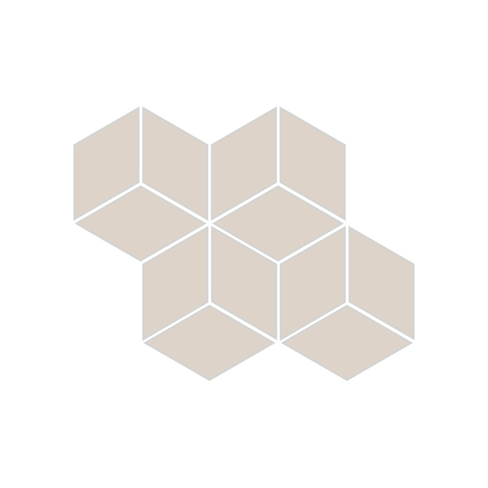 Small Diamond Sheeted - Escher Original Ceramic Mosaic Tile in Sand Dune Matte