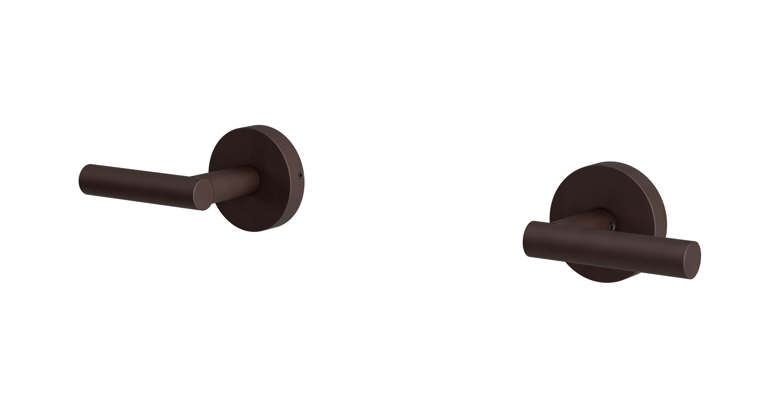 Contour Two Handle Wall Mount Bath Trim with Soft Lever Handles in Architectural Copper