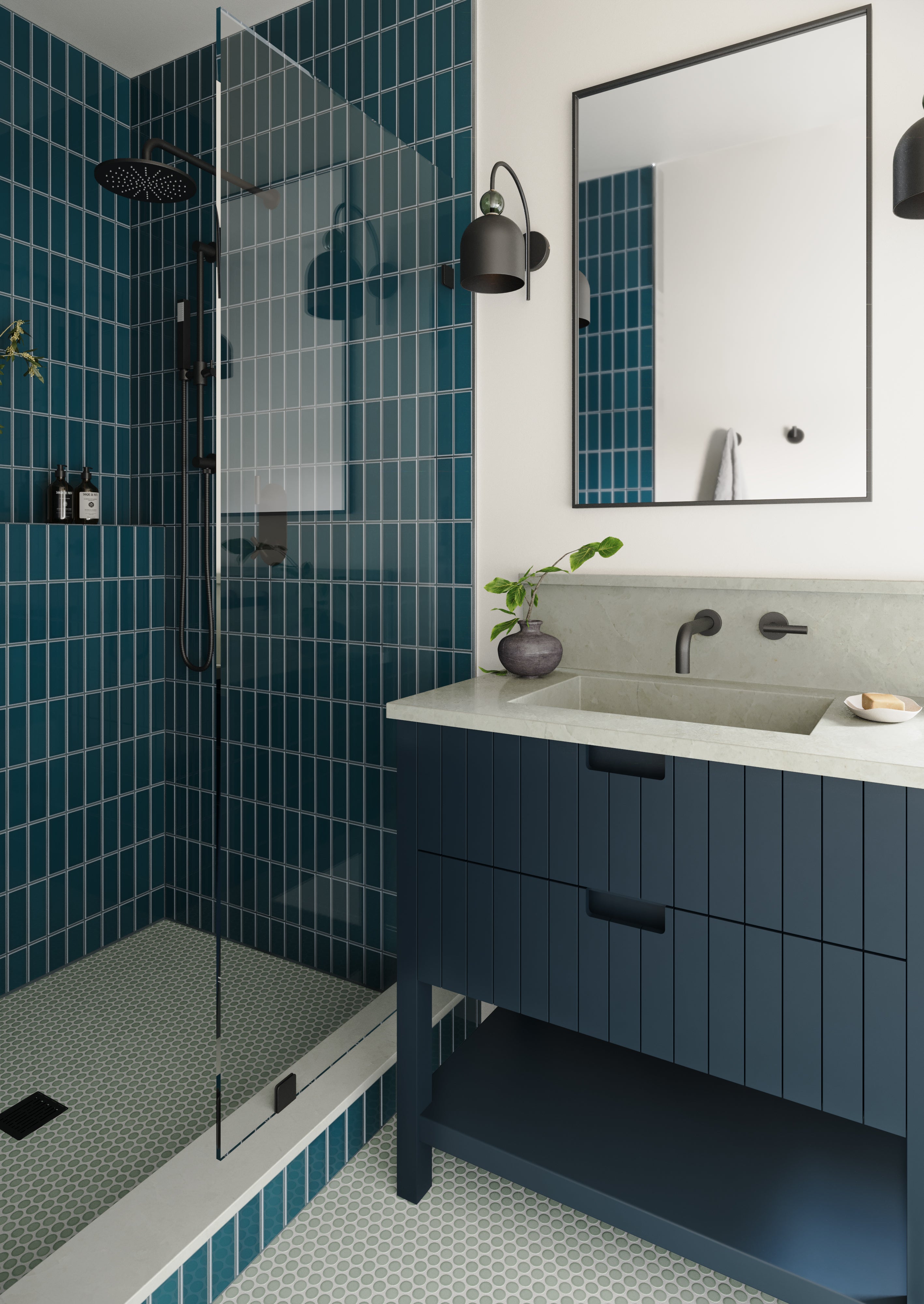 2x6 Original Ceramic Tile in Caspian Sea Gloss