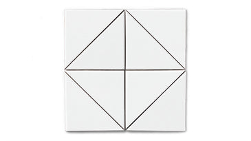 6" Triangle Original Ceramic Tile in Calcite Gloss