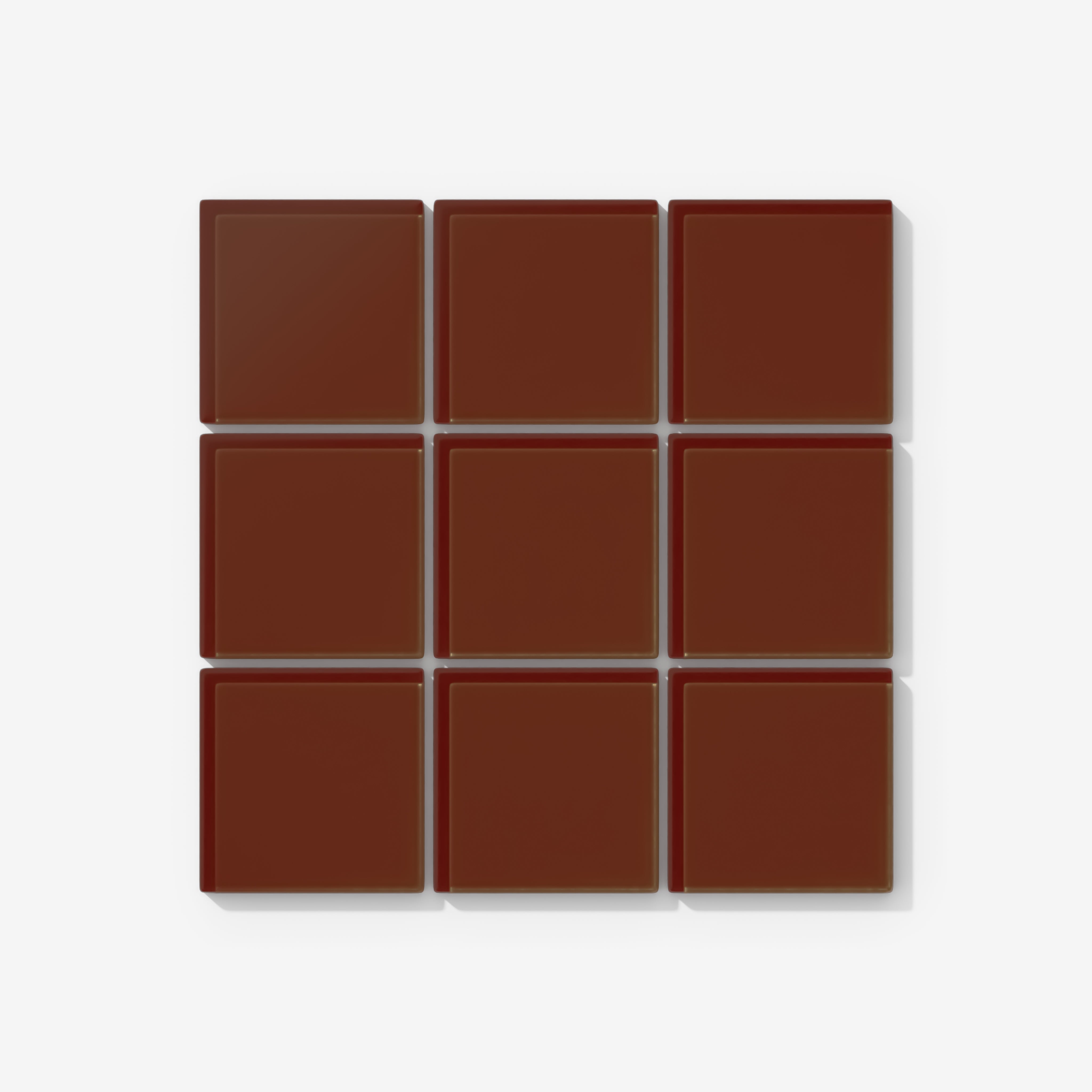 3x3 Straight Set Sheeted Glass Mosaic Tile in Pheasant Matte