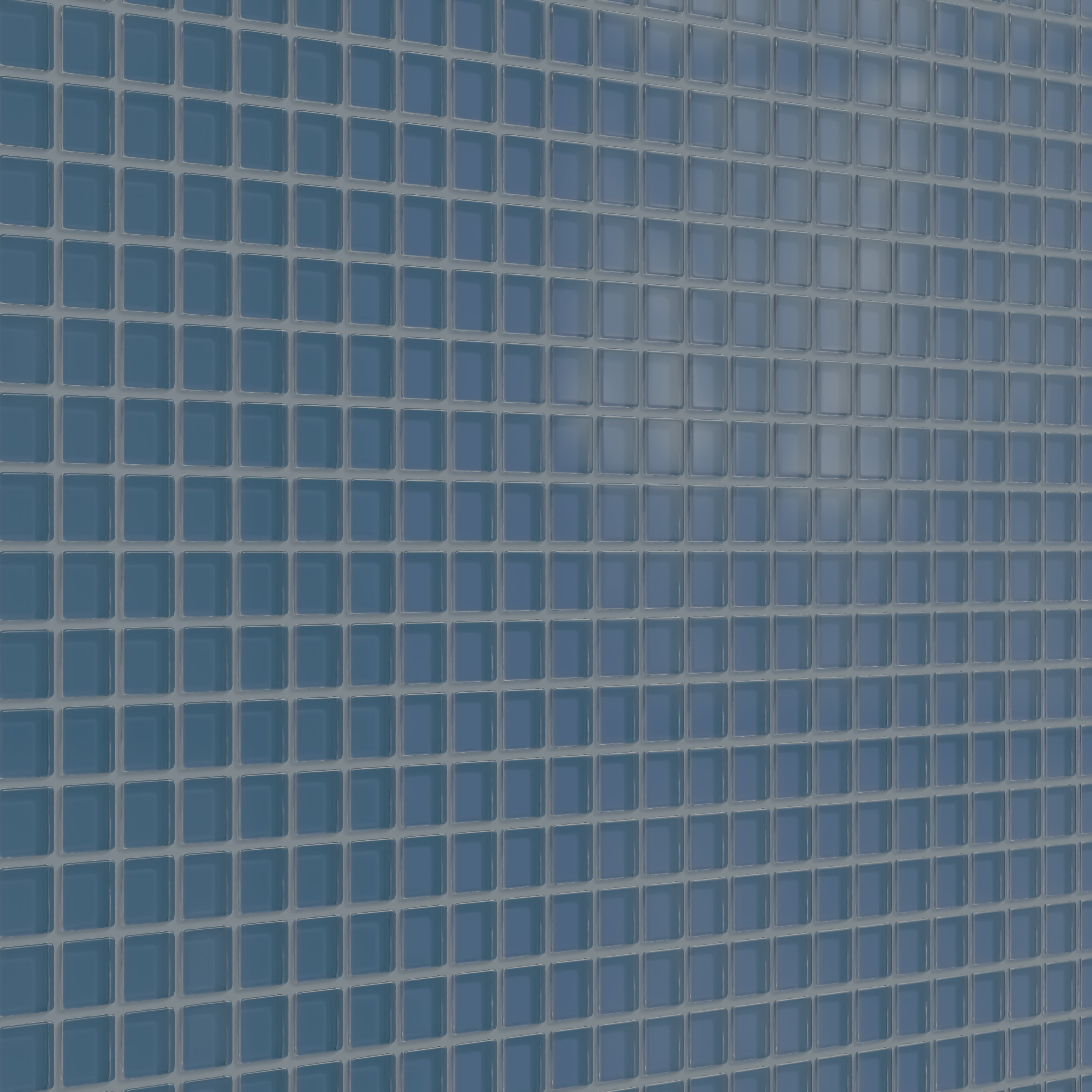 1x1 Straight Set Sheeted Glass Mosaic Tile in Blue Jay Matte