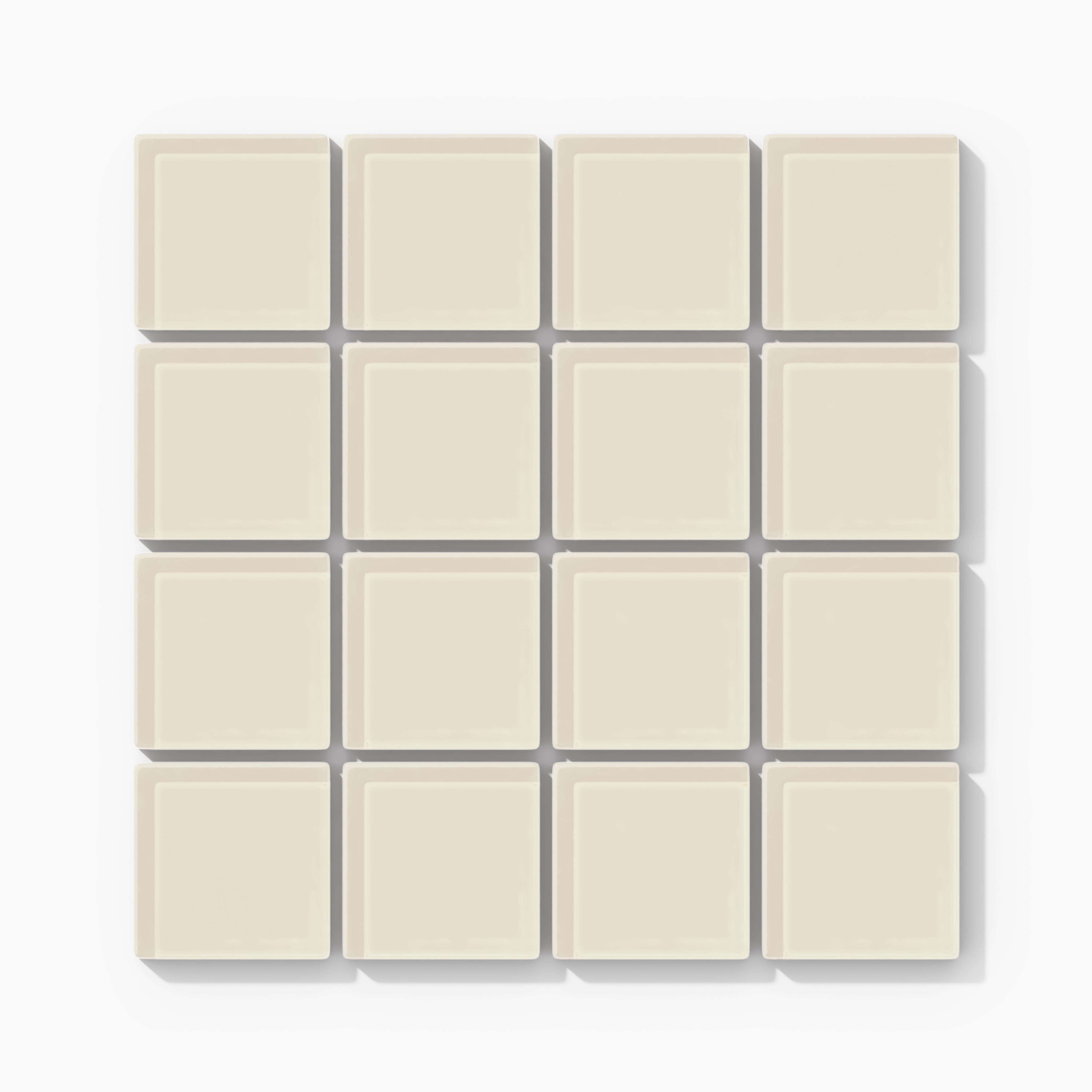 2x2 Straight Set Sheeted Glass Mosaic Tile in Sparrow Gloss